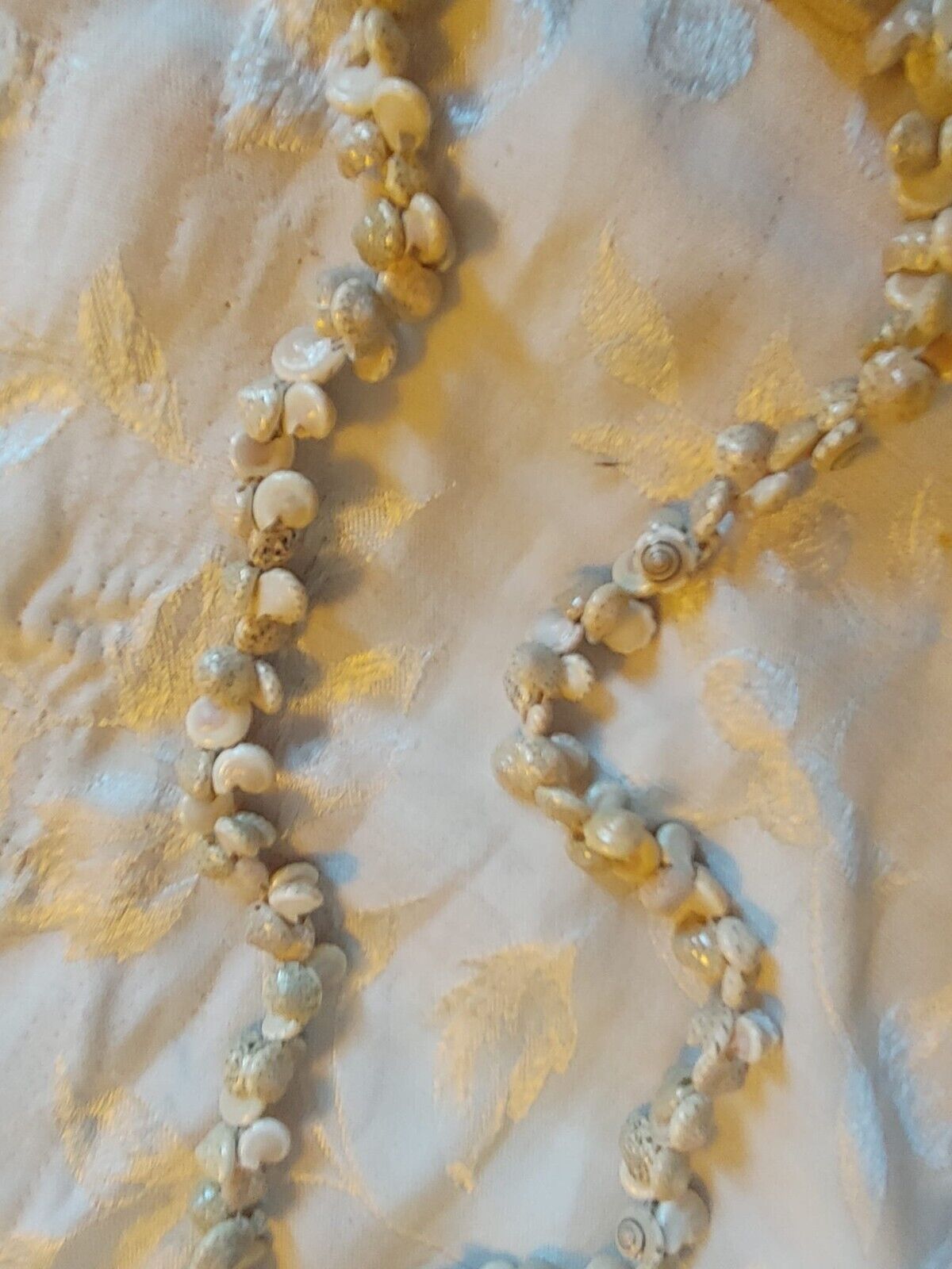 Long Hawaiian Shell Necklace Beach Jewelry Nautical Ocean 34"