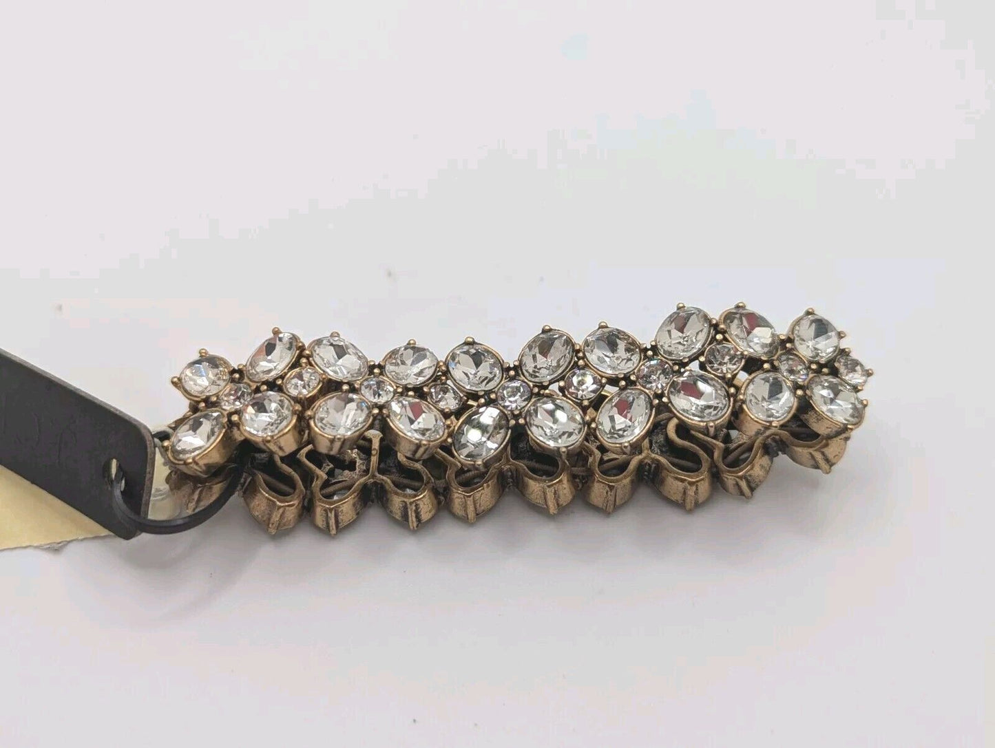 J. Crew Crystal Flowers Stretch Bracelet Gold Tone