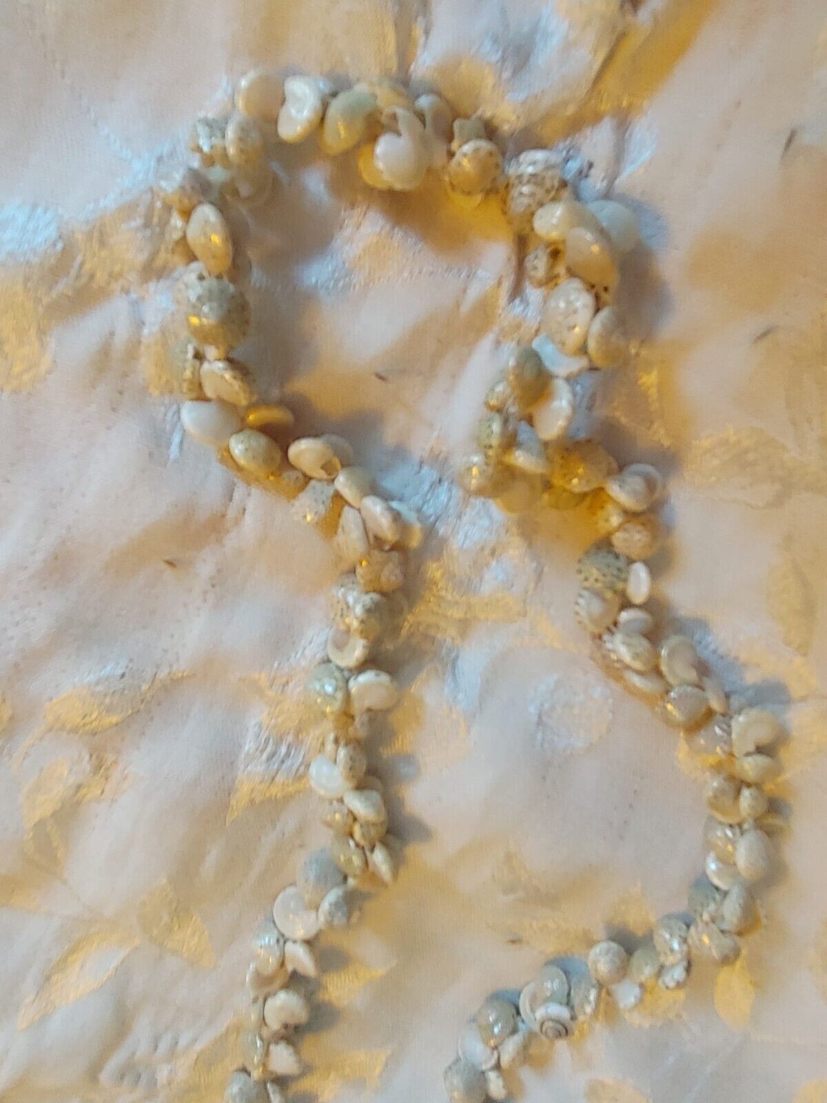 Long Hawaiian Shell Necklace Beach Jewelry Nautical Ocean 34"