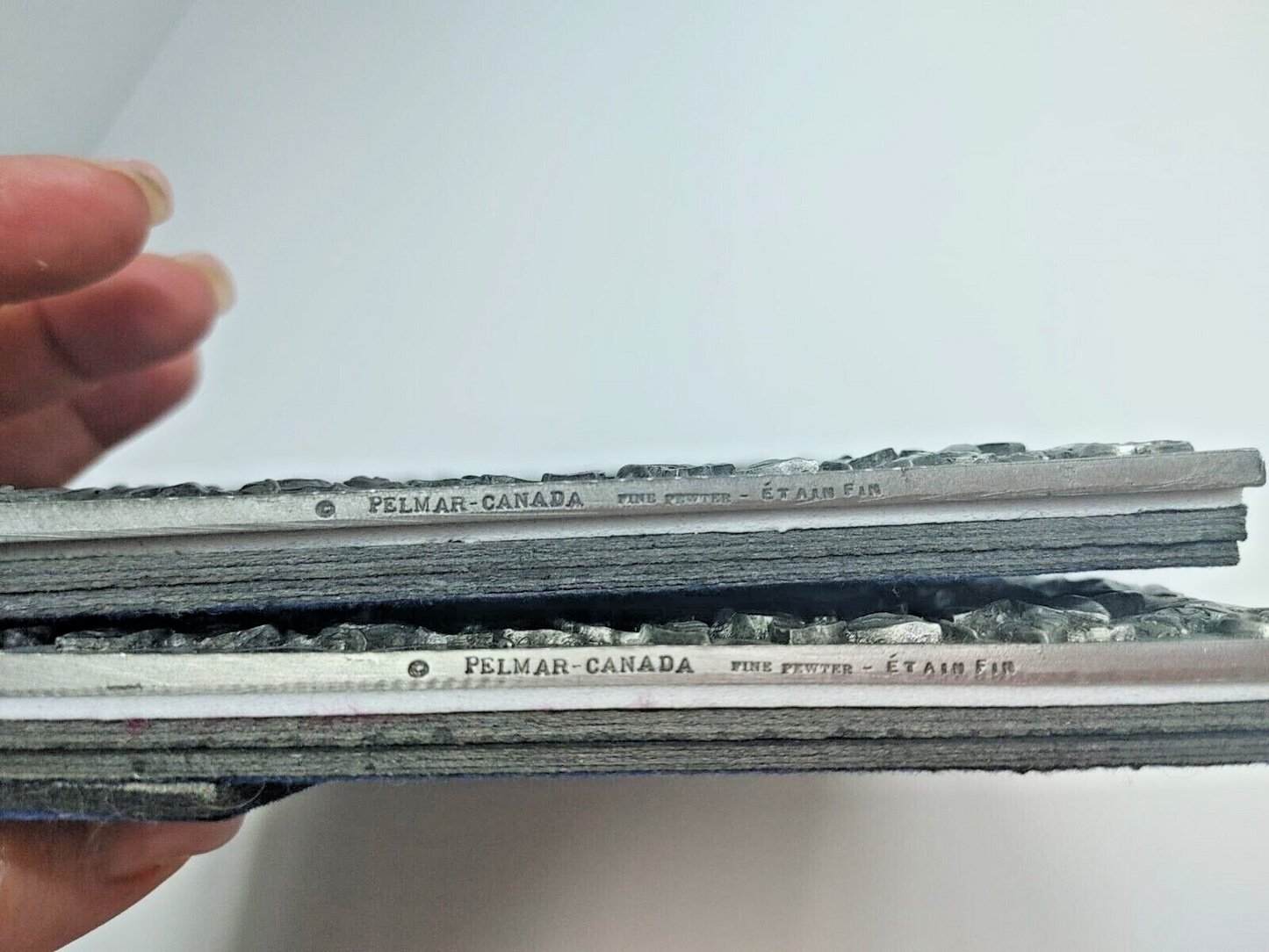 2 Floral Picture Frame FELMAR CANADA Fine Pewter ETAIN FIN 6X4"