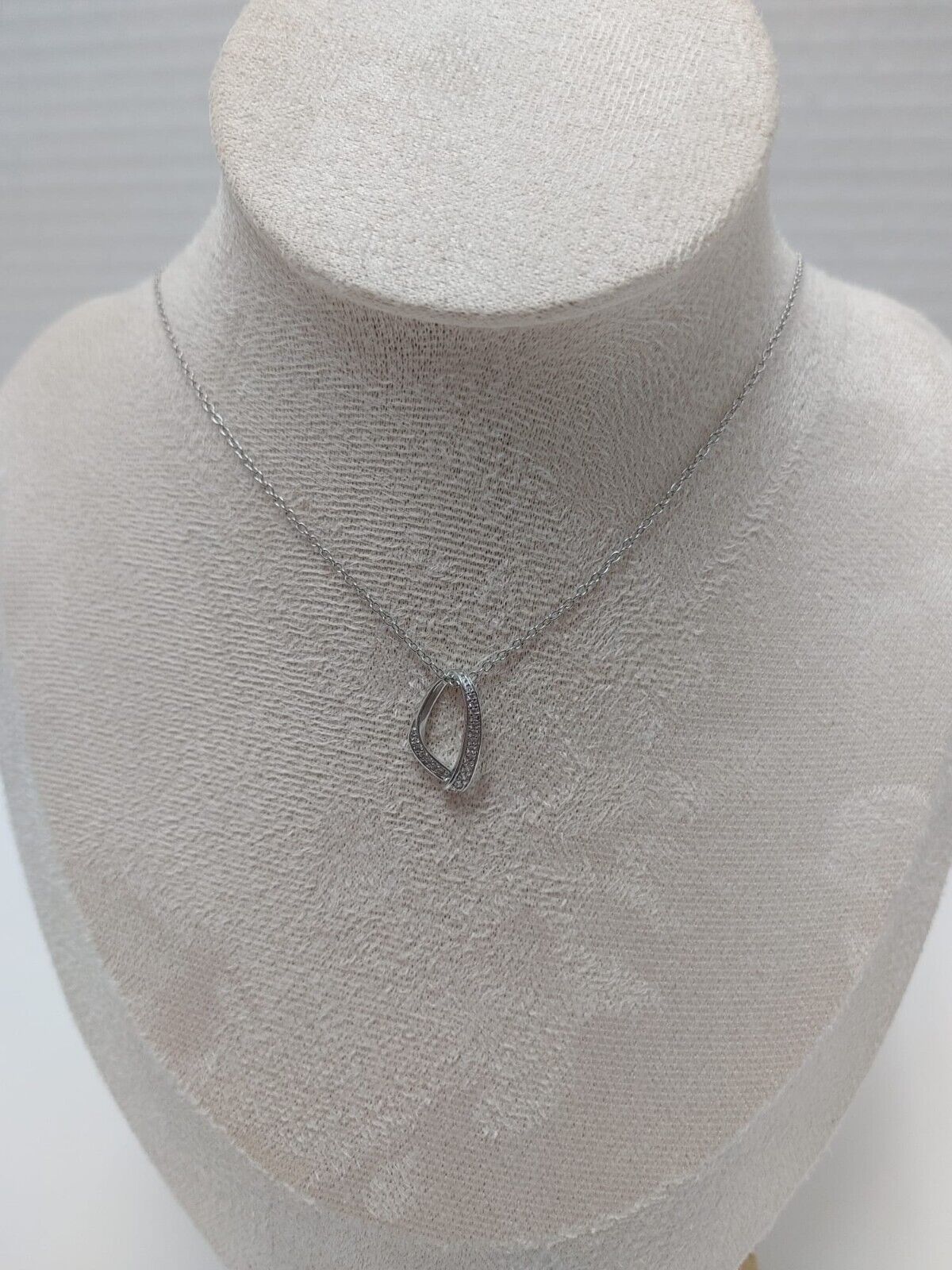 925 Sterling Silver high quality gemstones necklace woman Twisted Pendant ELLE