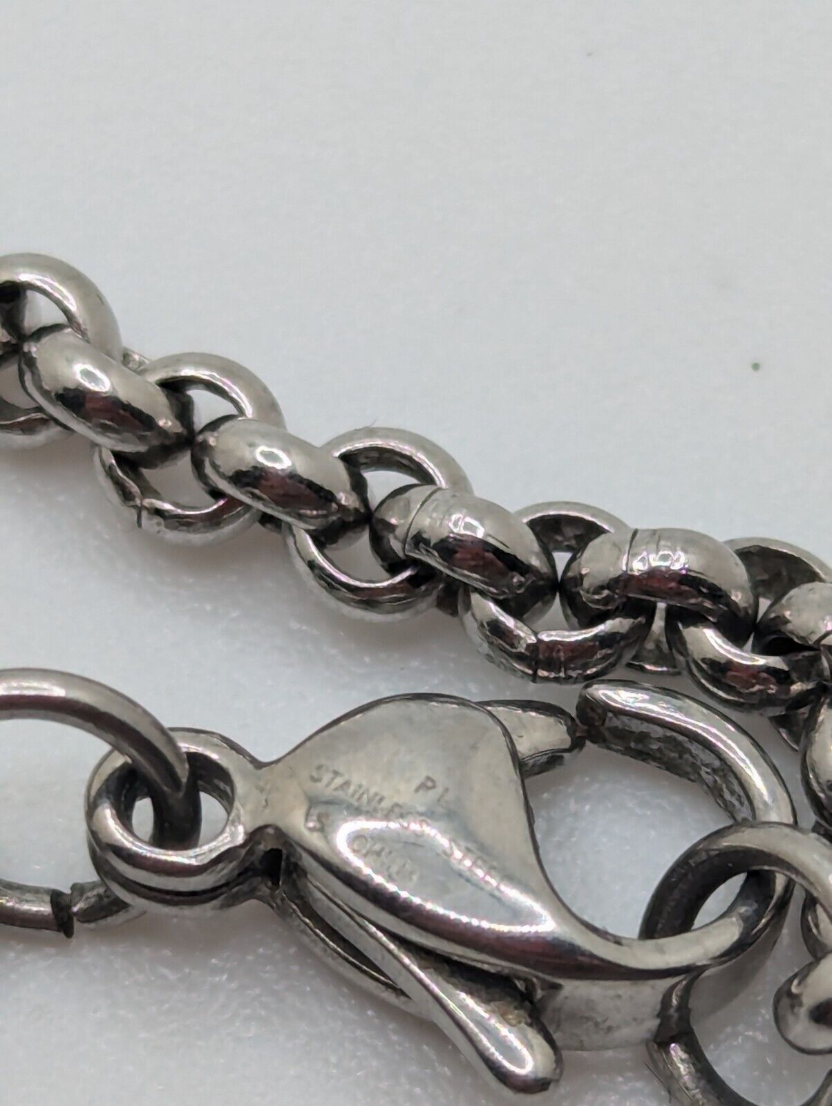 RL Men's Stainless Steel Crystals Cross Necklace PENDANT Signed