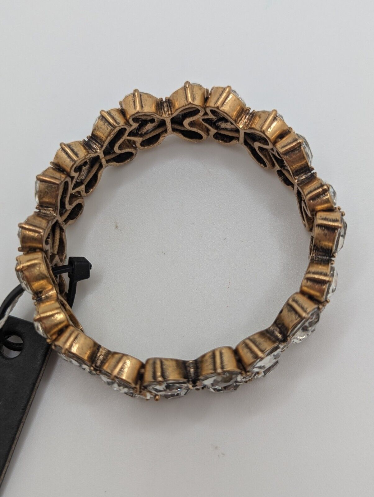 J. Crew Crystal Flowers Stretch Bracelet Gold Tone