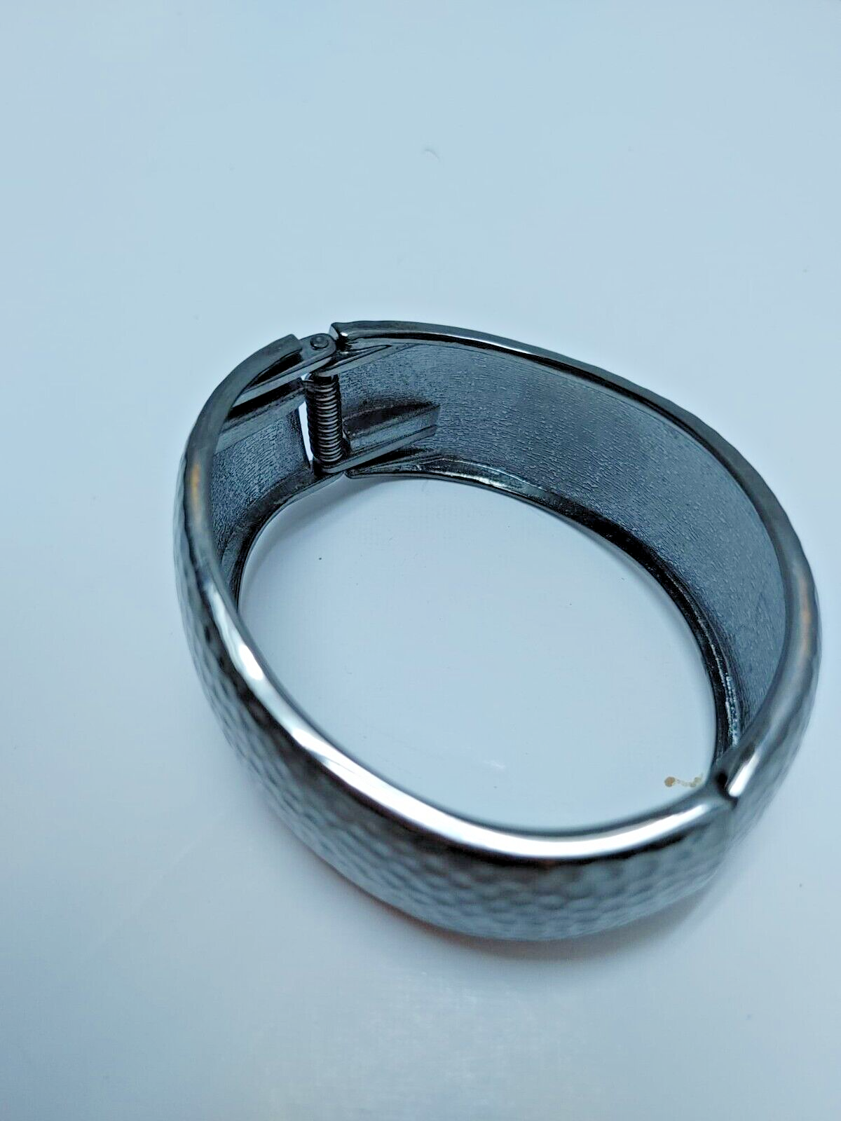 Gun Metal Hammered Cuff Bracelet Open Wide Boho Retro WOMEN Jewelry