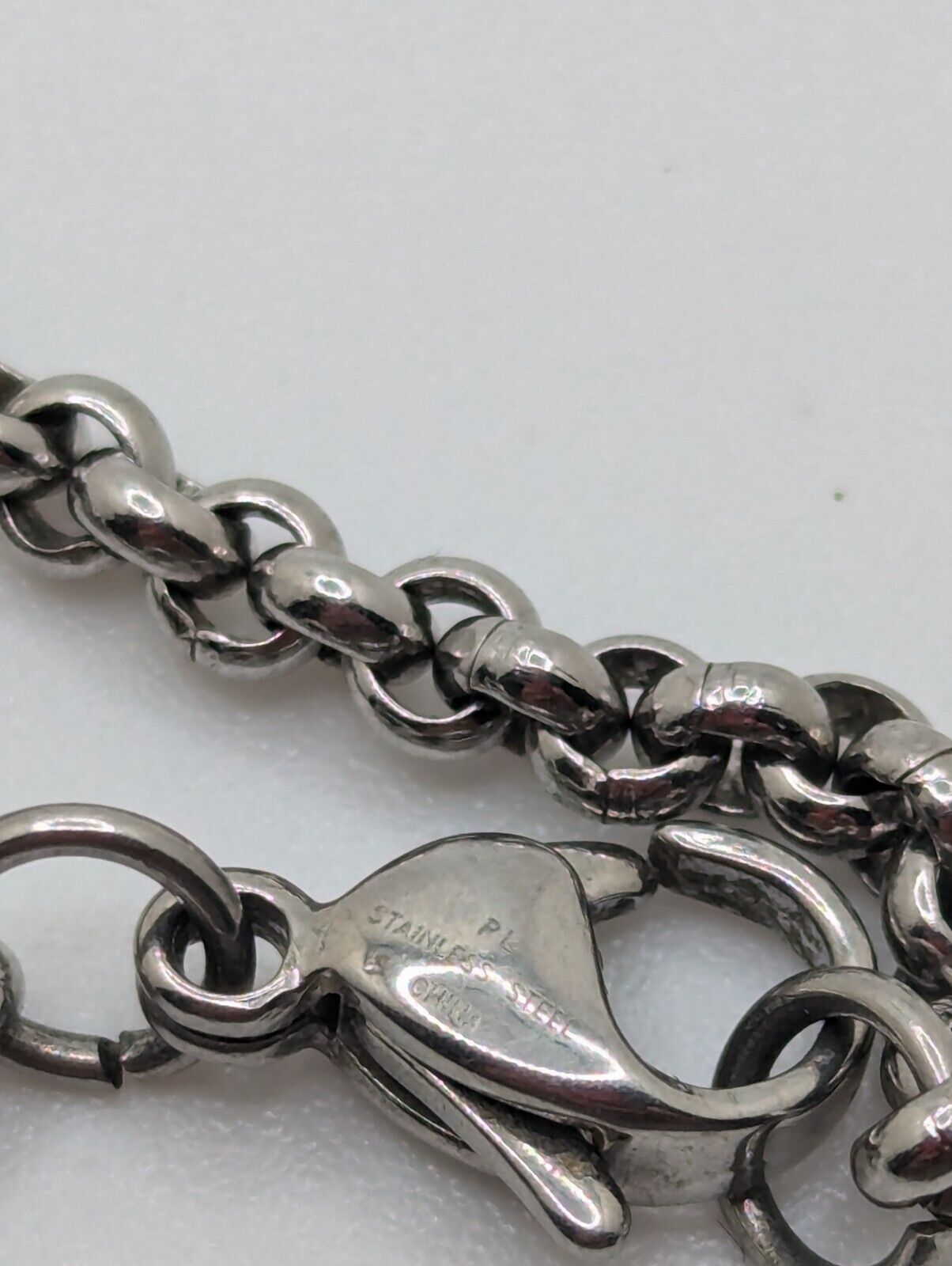 RL Men's Stainless Steel Crystals Cross Necklace PENDANT Signed