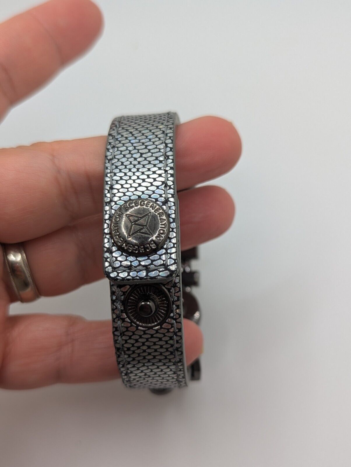 BCBGeneration FIERCE Faux Leather Cuff Bracelet