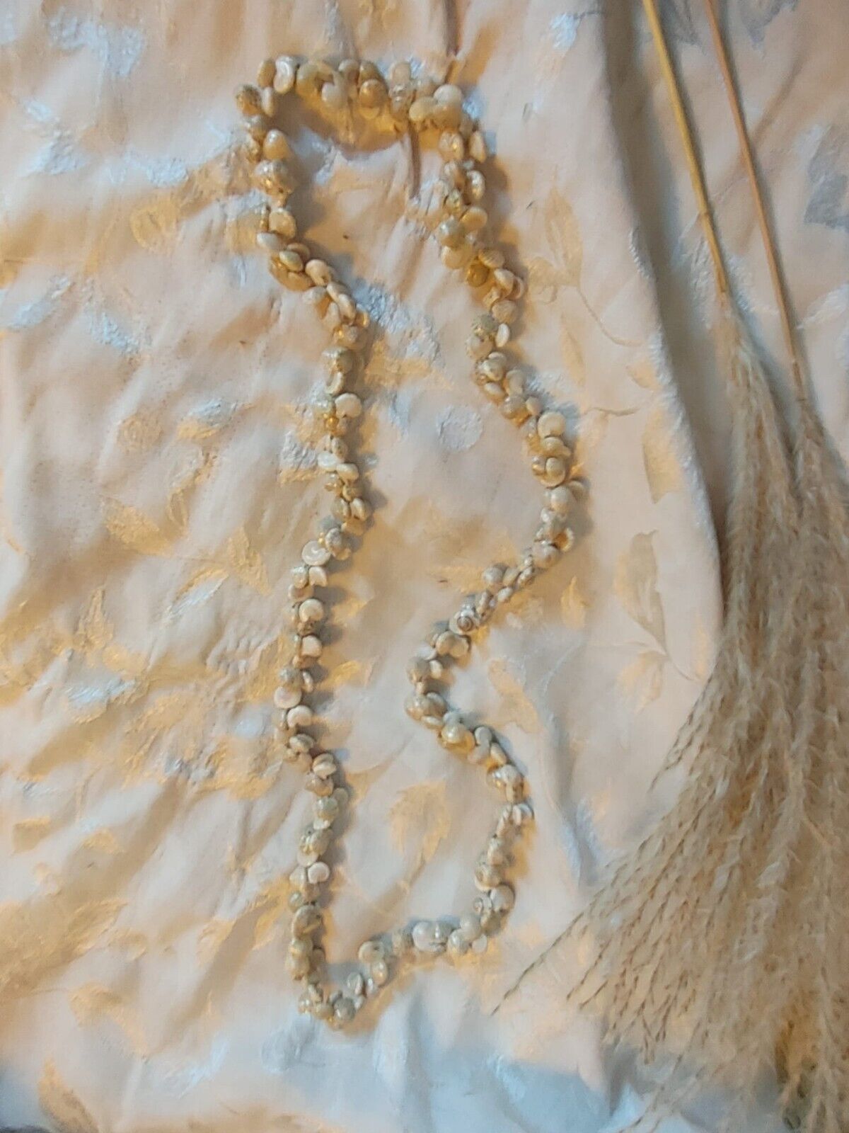 Long Hawaiian Shell Necklace Beach Jewelry Nautical Ocean 34"