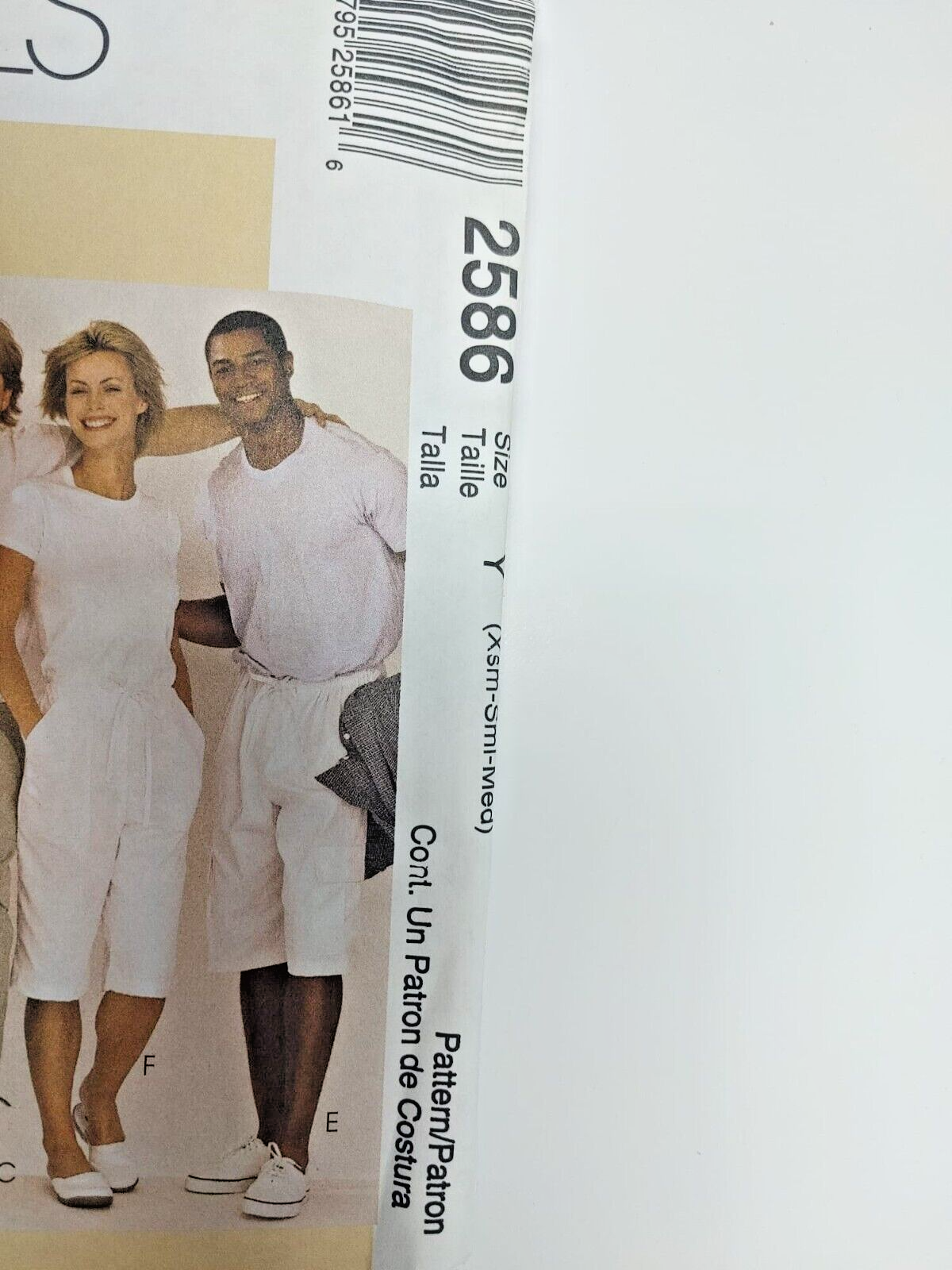 Y2K Unisex Cargo Drawstring Pants Short Pattern sz XS - MED UNCUT McCall's 2586