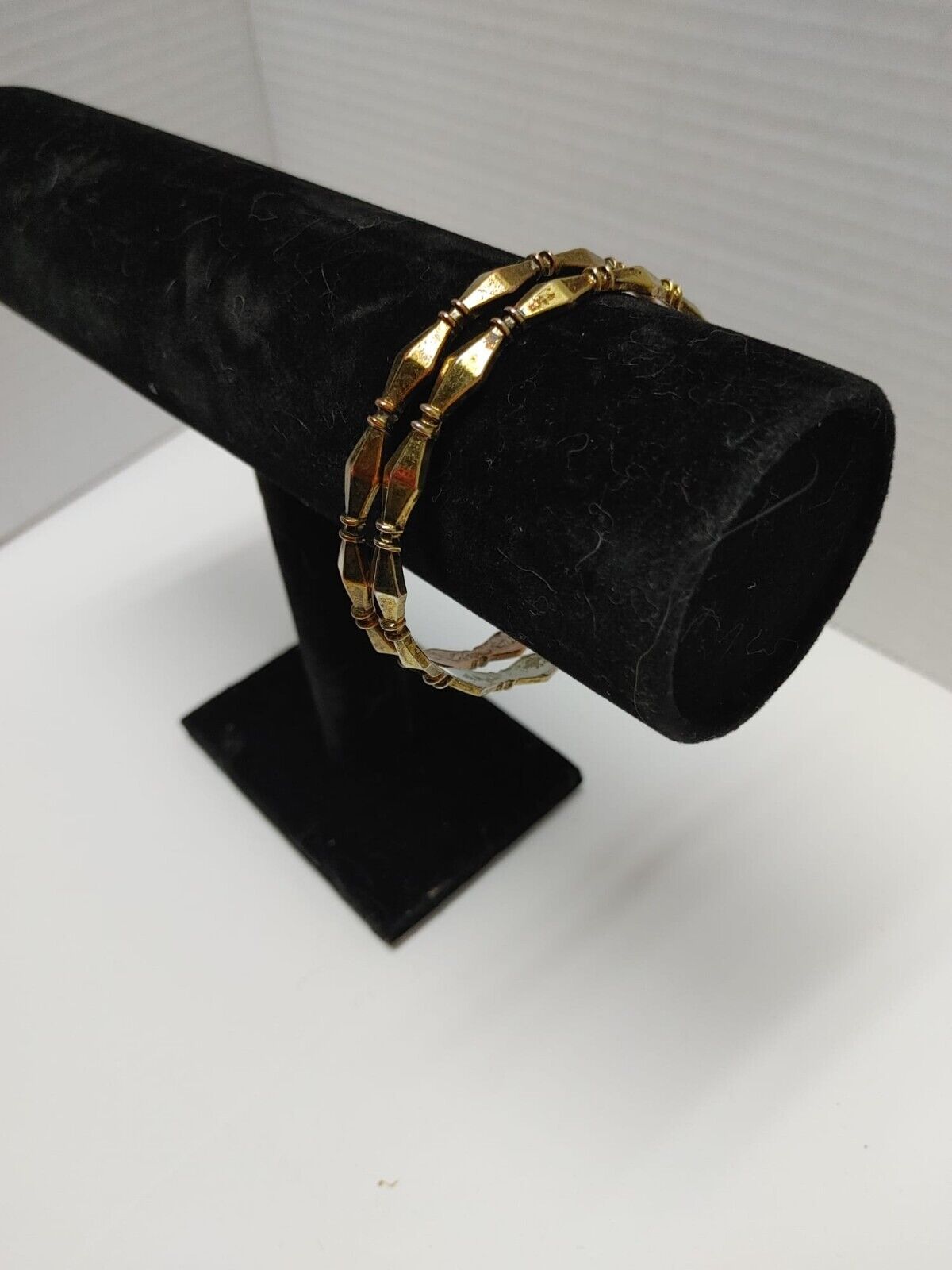 Vintage Metal Boho Bangle Bracelets Gold Tone Lot