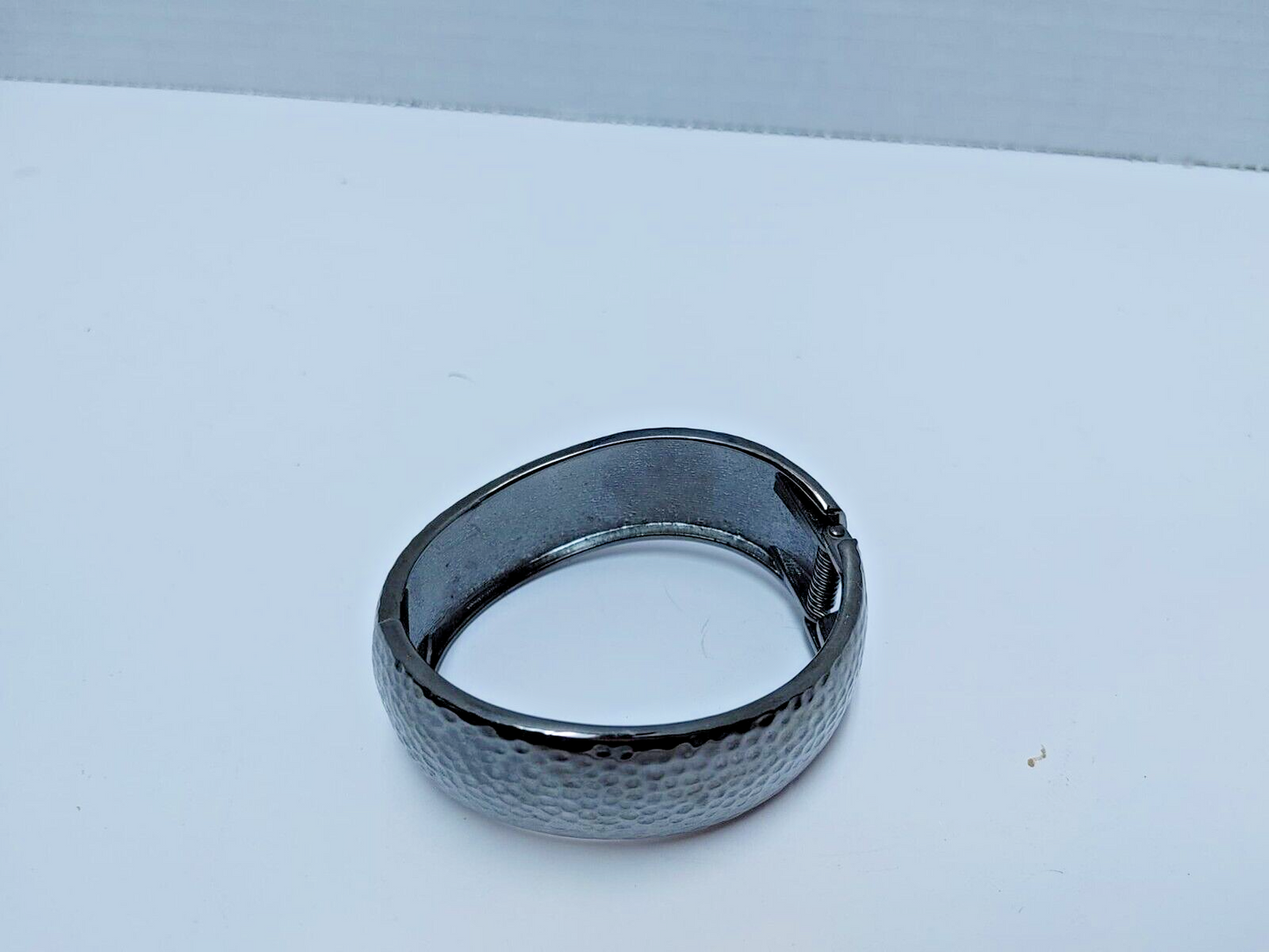 Gun Metal Hammered Cuff Bracelet Open Wide Boho Retro WOMEN Jewelry