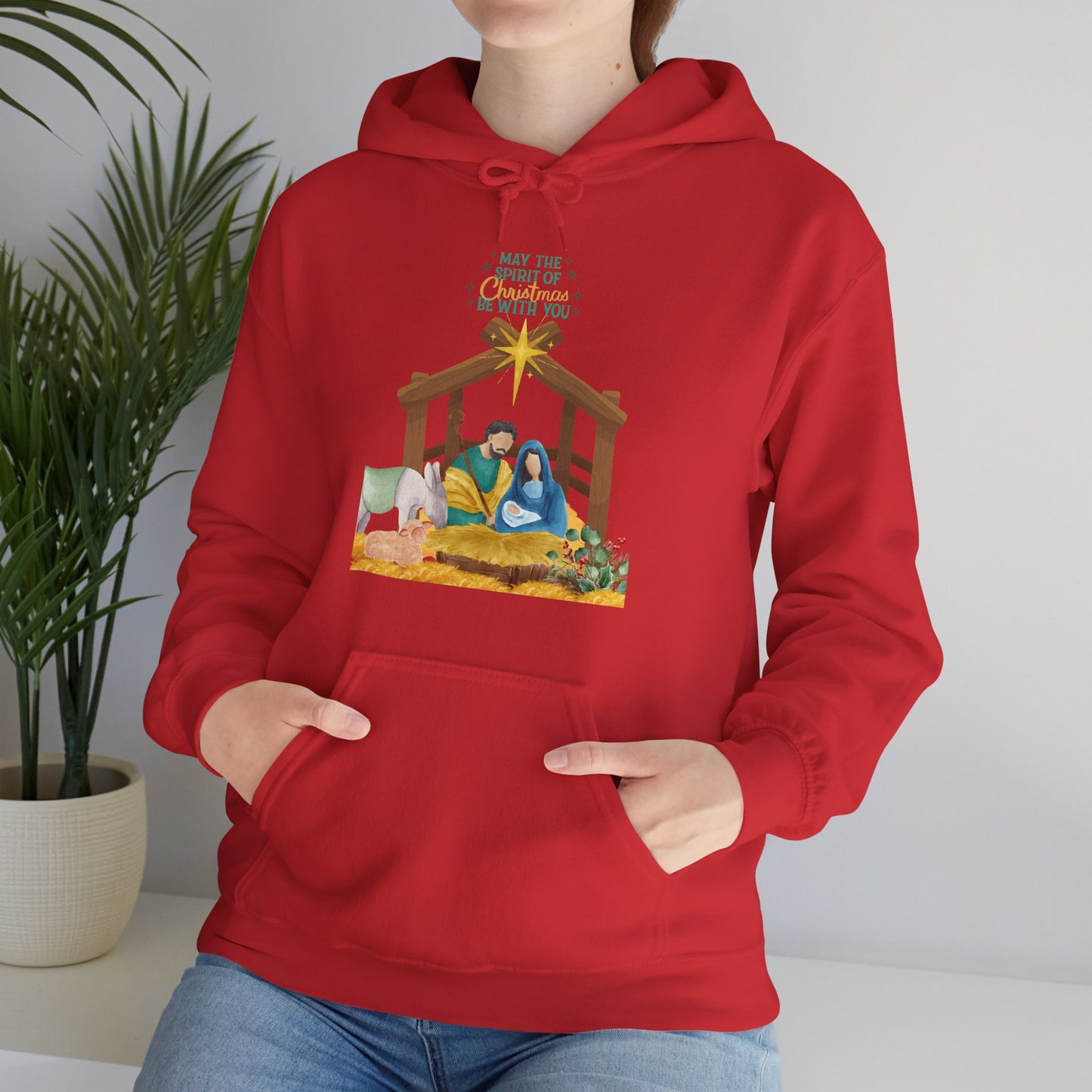 Nativity Hoodie – "For Unto Us a Child Is Born" Christmas Sweatshirt