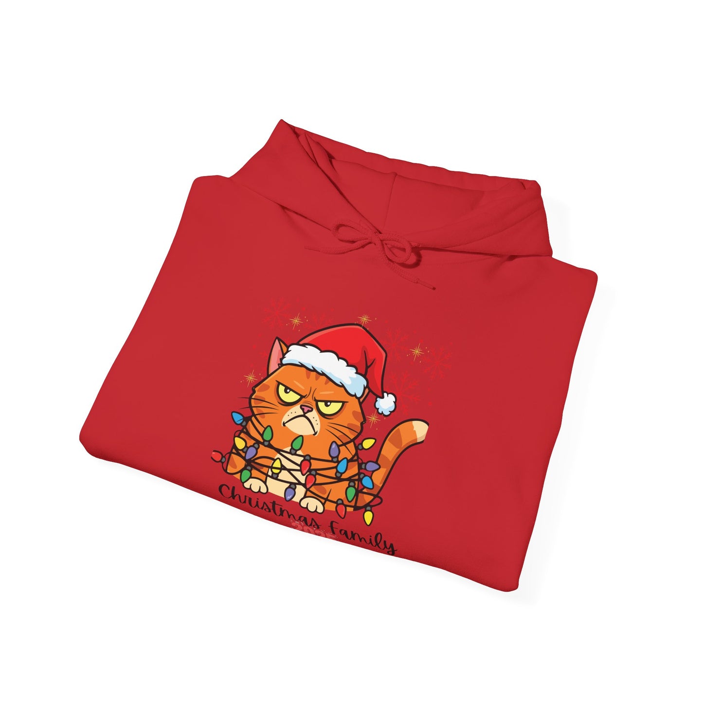 Christmas Cat Family Hoodie 2025 – Cute Santa Cat Holiday Sweatshirt