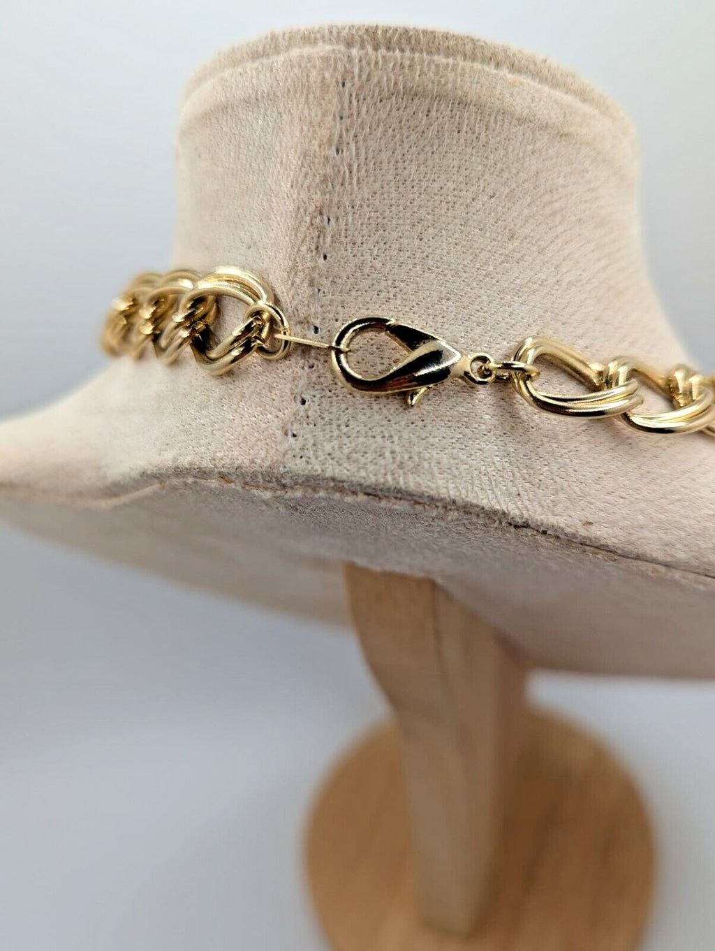 Coin Necklace Black Disc Charms Coin Dangles Charms Gold Tone Link Chain 24"
