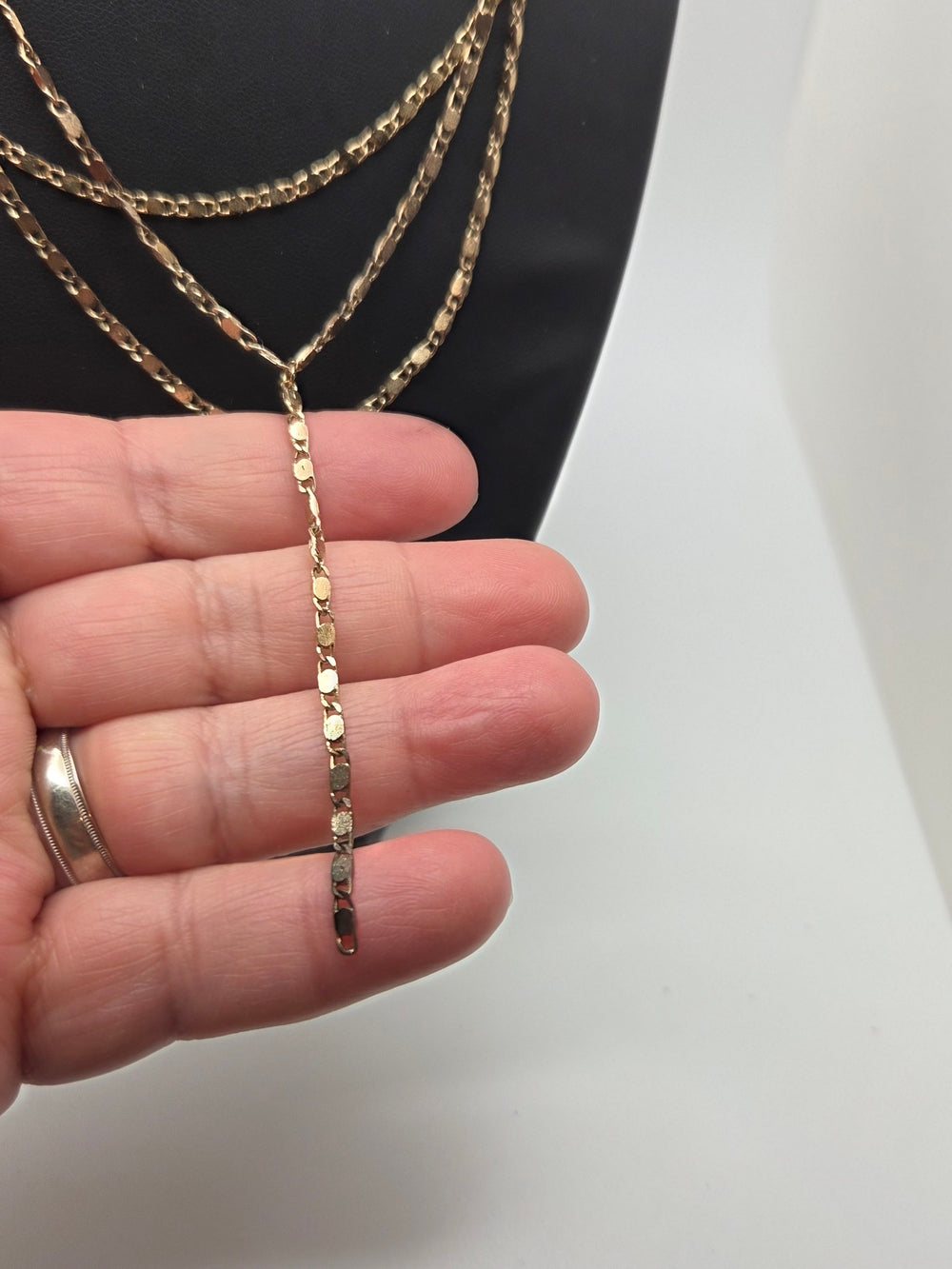 SUGARFIX by BaubleBar Goldfarbene dreilagige Y-Halskette