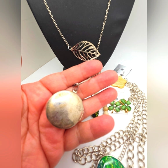 Vintage To New Jewelry Lot Necklaces Earrings Bracelet Brooch
