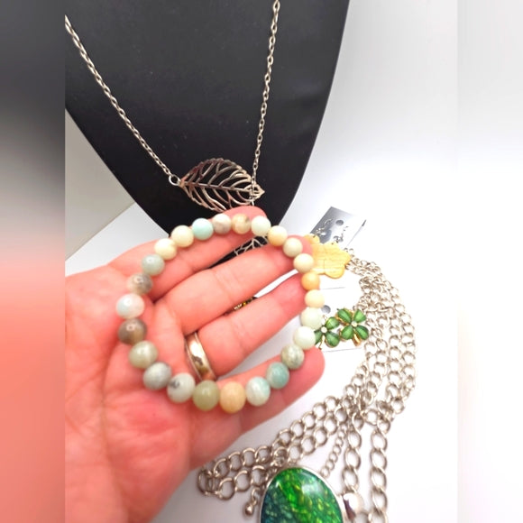 Vintage To New Jewelry Lot Necklaces Earrings Bracelet Brooch