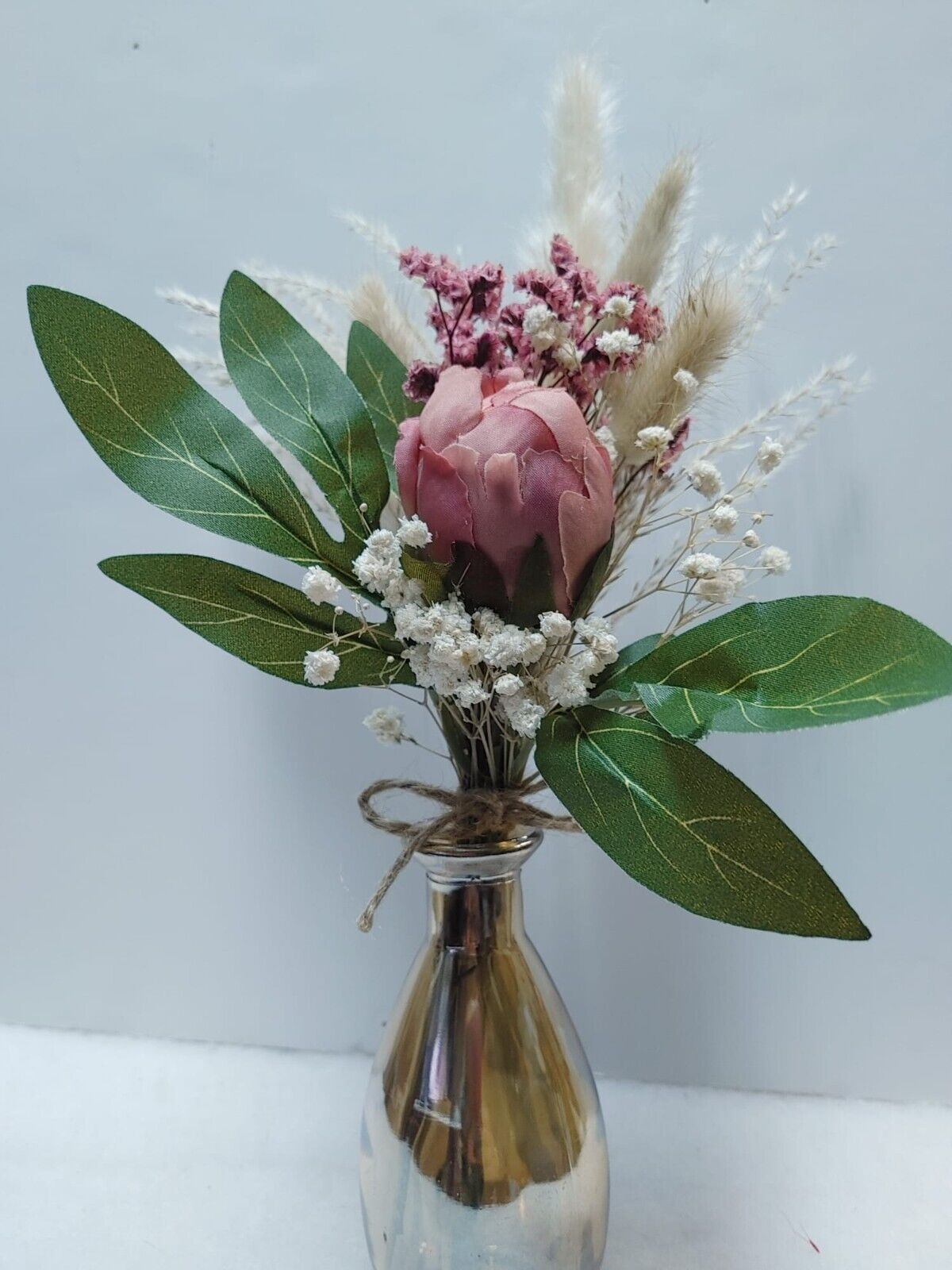 Vase - Dried Flowers & Pampas Bouquet, Handmade home decor wedding rustic decor