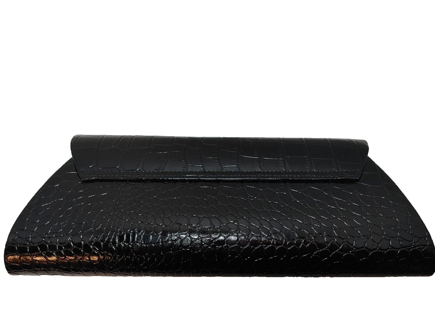 Le Chateau Clutch Wallet HandBag Purse Cocodrile Pattern Jeweled Women Purse