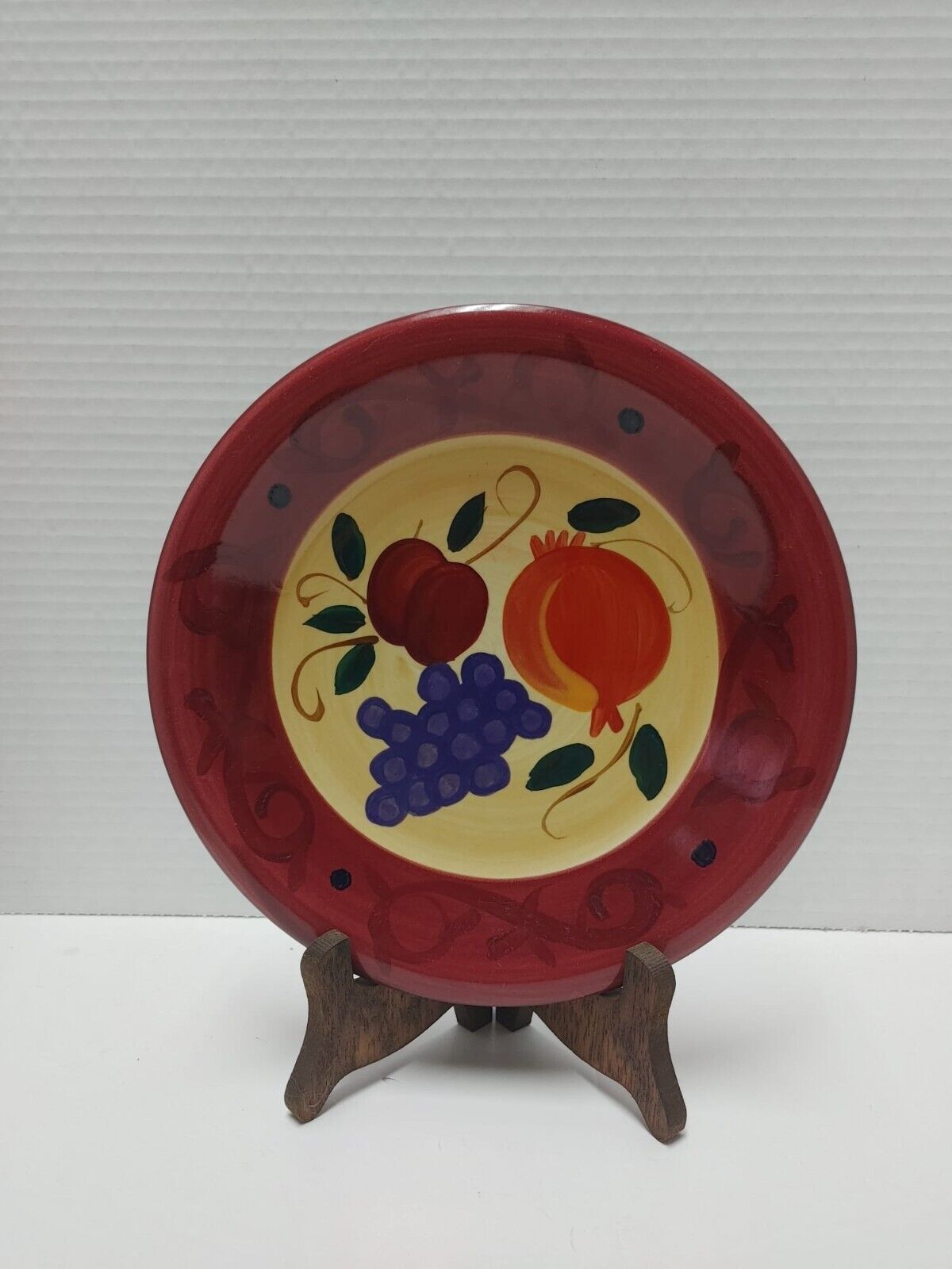 Living Art Serving GRANADA Platter hand painted 8" Good condition