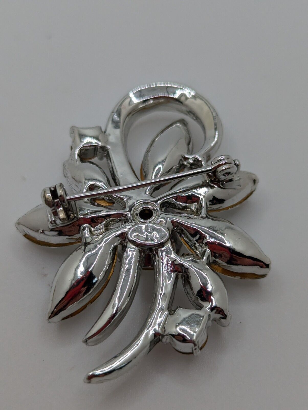 Eisenberg Ice? Rhodium & Colorless Rhinestone Brooch