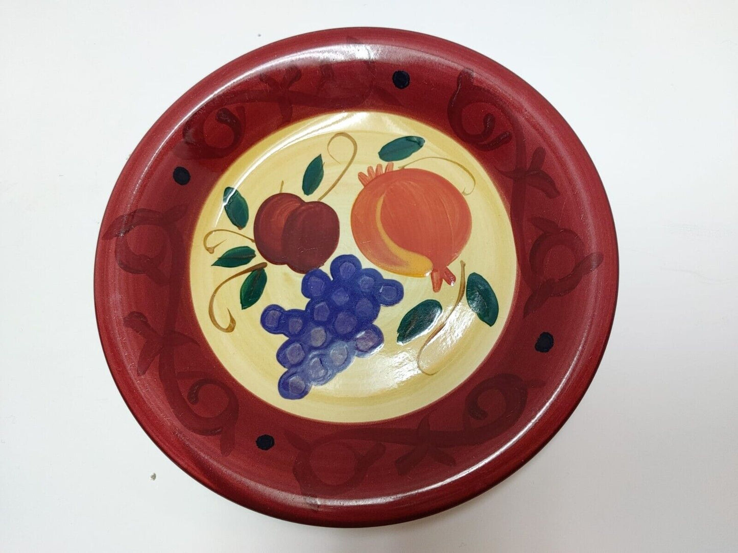 Living Art Serving GRANADA Platter hand painted 8" Good condition