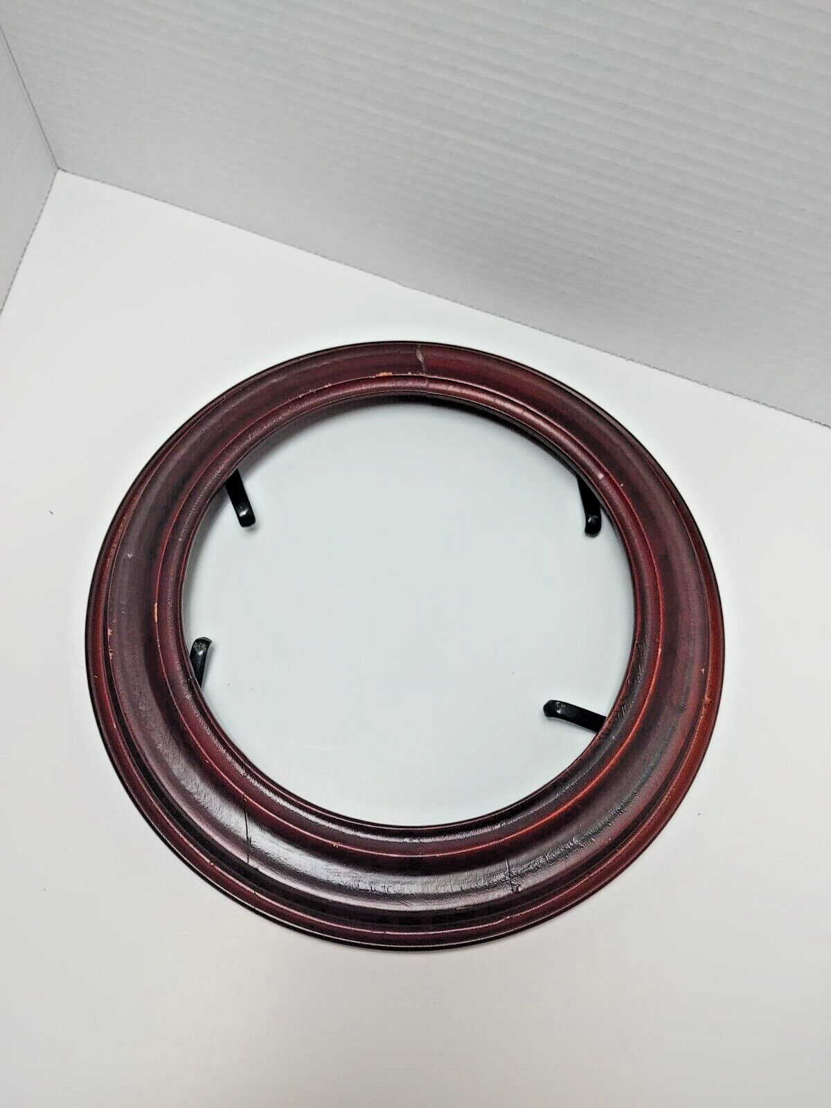 Damage / Vintage Round Wooden Frame Circle Wood Home Decor for 8.5" for parts