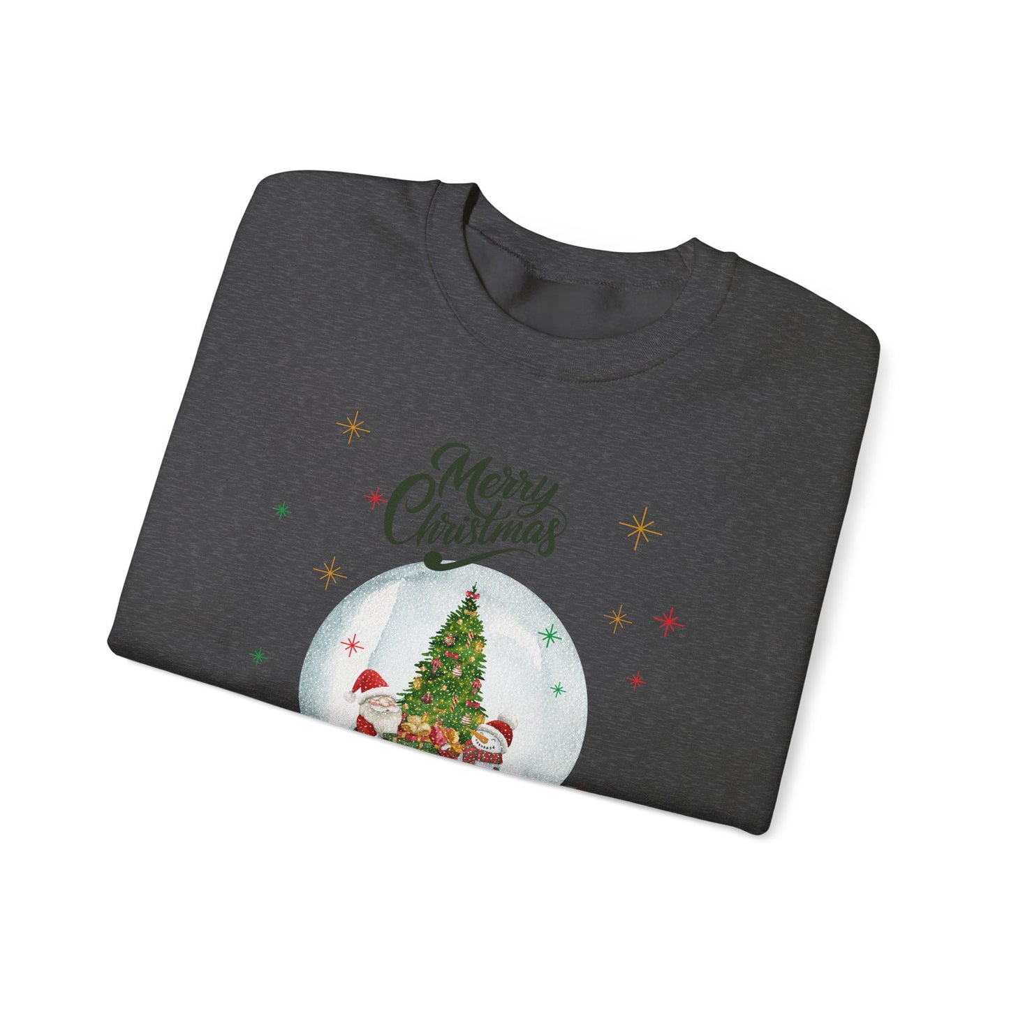Christmas Snow Globe Sweatshirt — "Merry Christmas" Holiday Crewneck