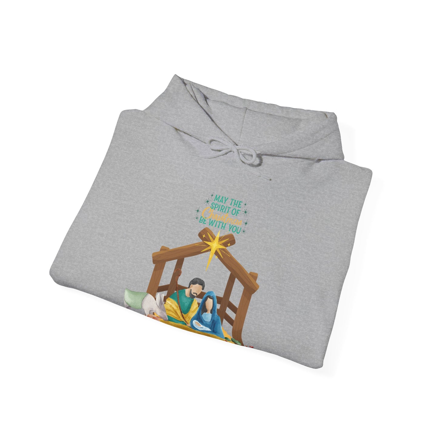 Nativity Hoodie – "For Unto Us a Child Is Born" Christmas Sweatshirt