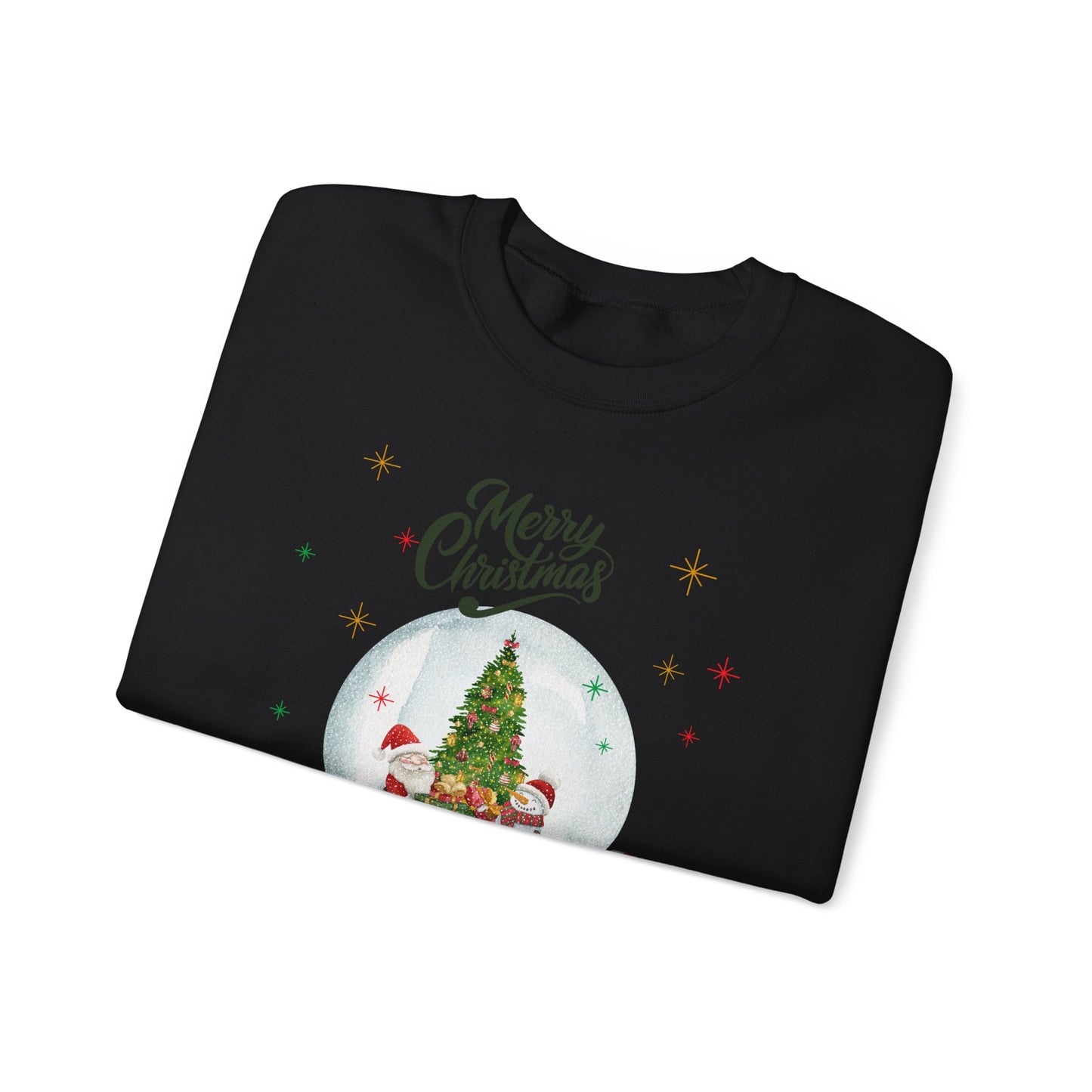 Christmas Snow Globe Sweatshirt — "Merry Christmas" Holiday Crewneck