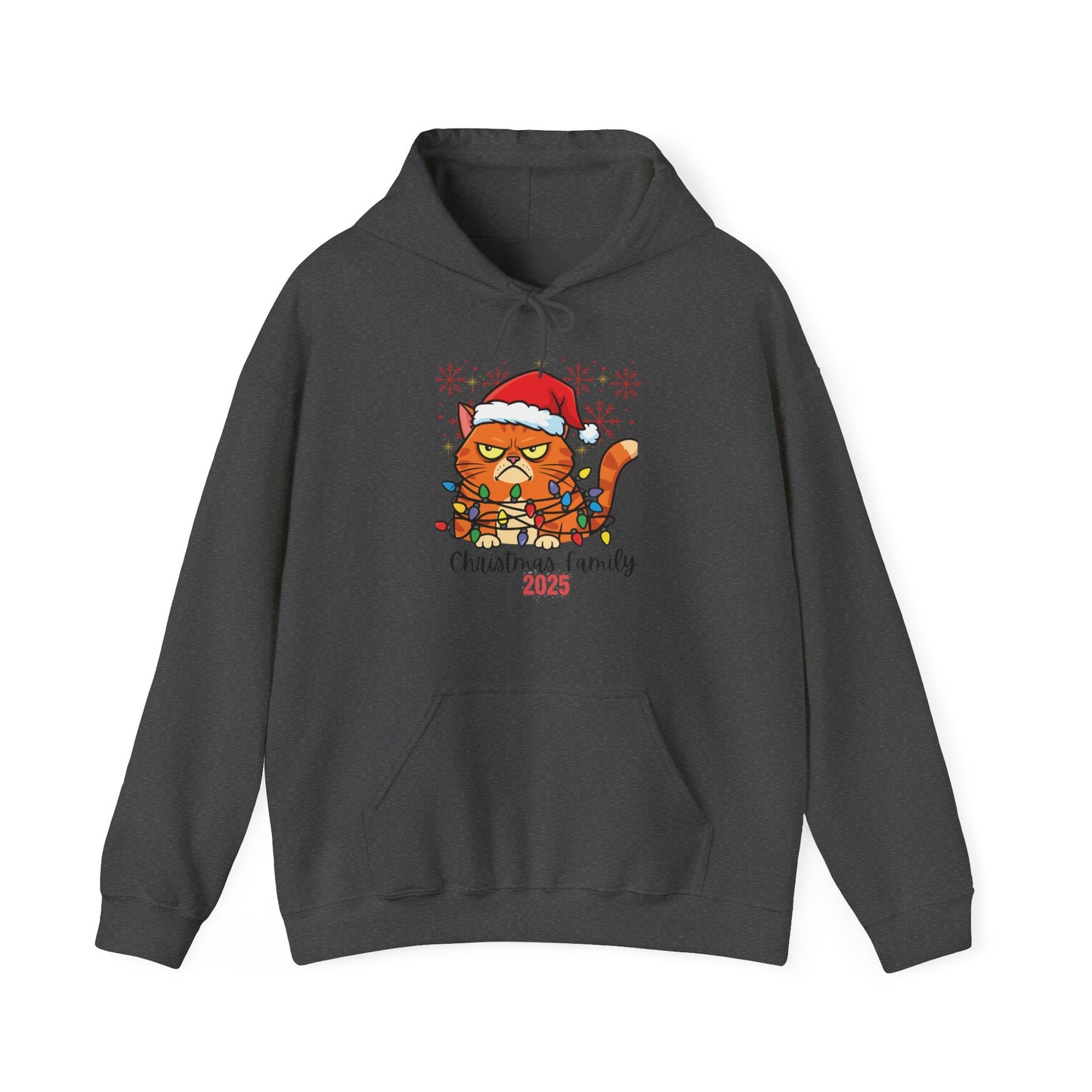 Christmas Cat Family Hoodie 2025 – Cute Santa Cat Holiday Sweatshirt