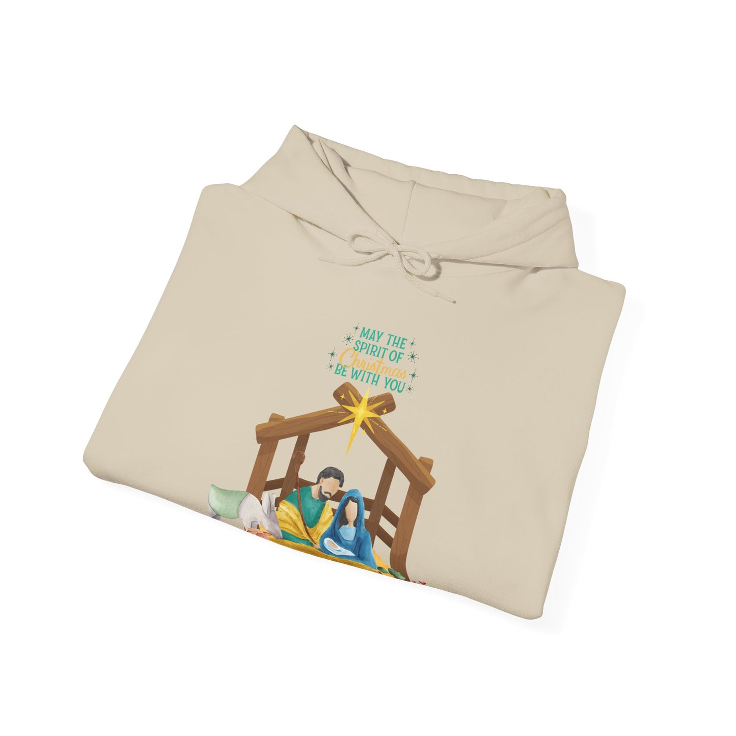 Nativity Hoodie – "For Unto Us a Child Is Born" Christmas Sweatshirt