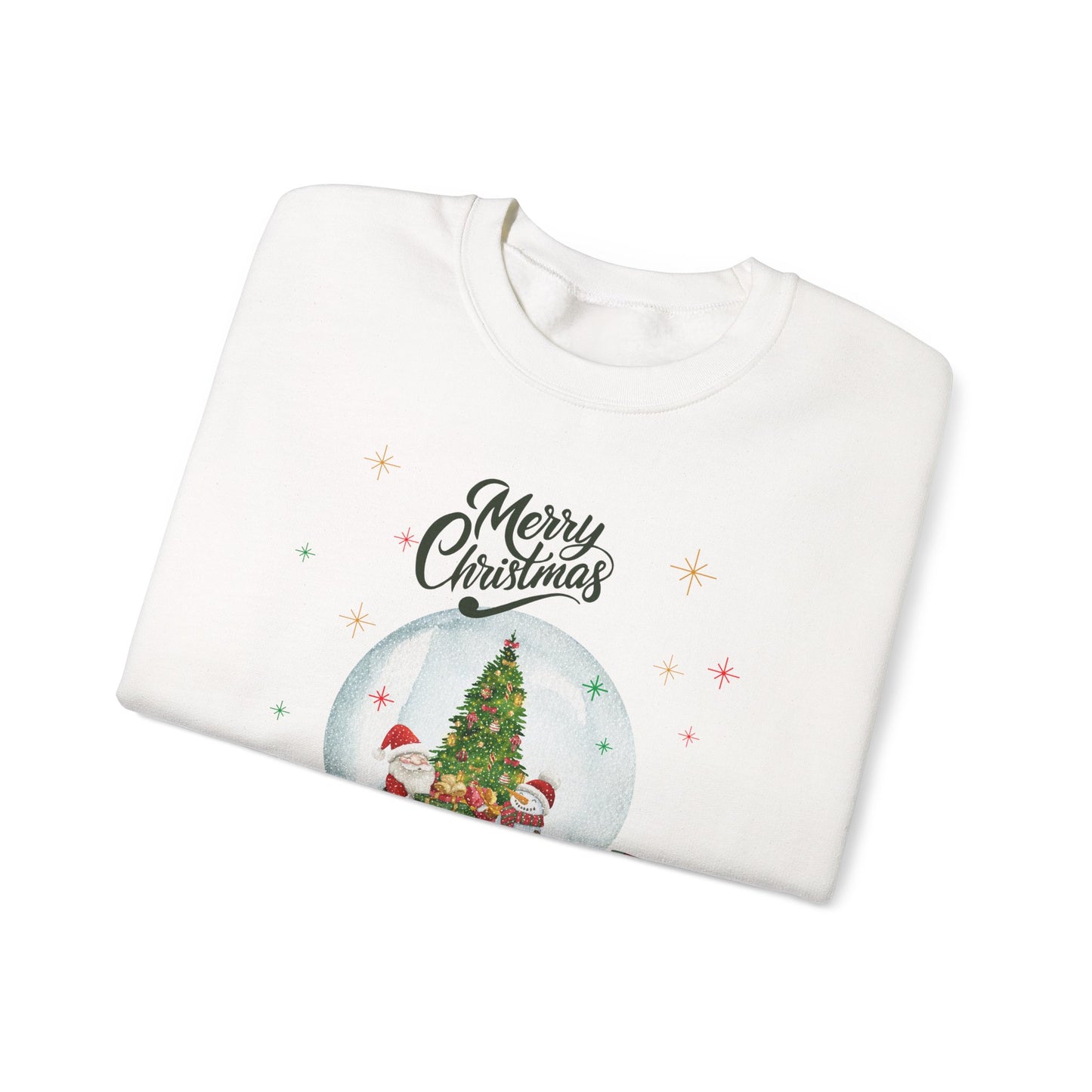Christmas Snow Globe Sweatshirt — "Merry Christmas" Holiday Crewneck