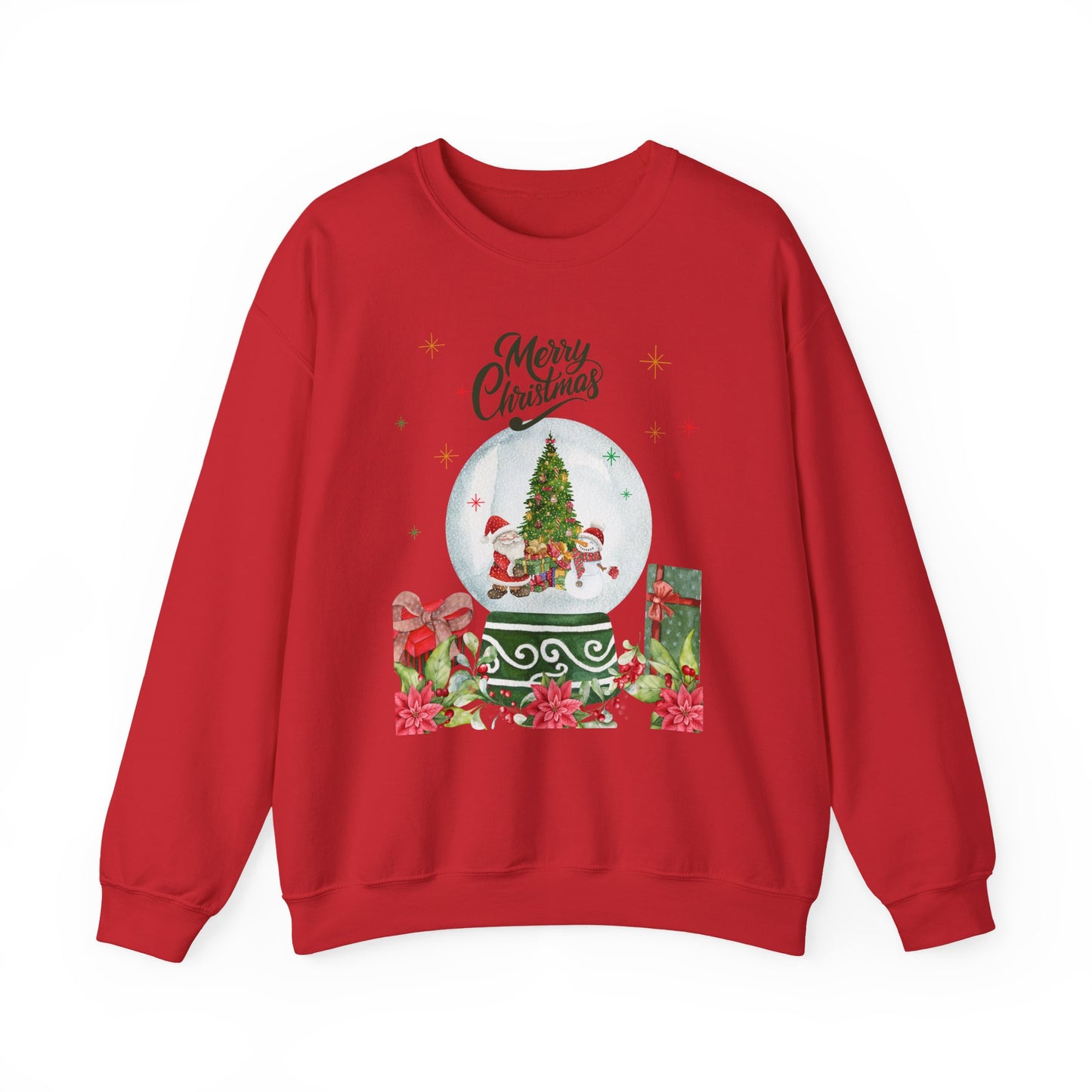 Christmas Snow Globe Sweatshirt — "Merry Christmas" Holiday Crewneck