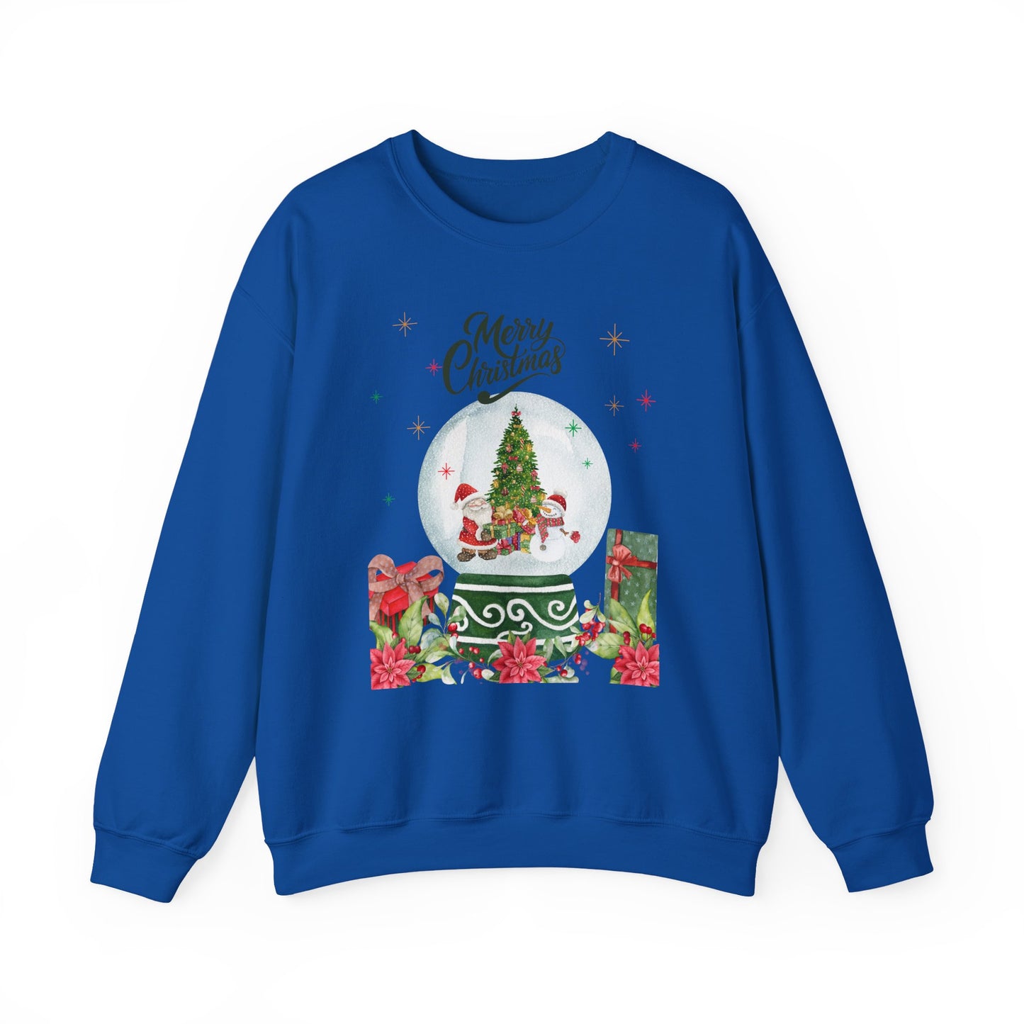 Christmas Snow Globe Sweatshirt — "Merry Christmas" Holiday Crewneck