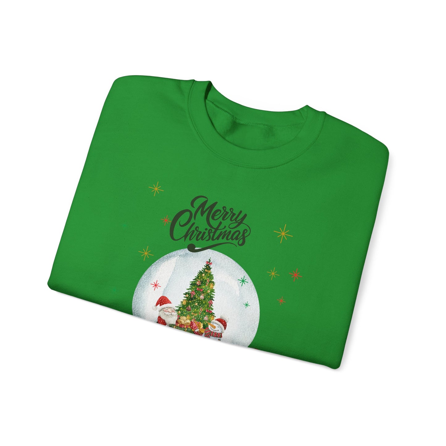 Christmas Snow Globe Sweatshirt — "Merry Christmas" Holiday Crewneck