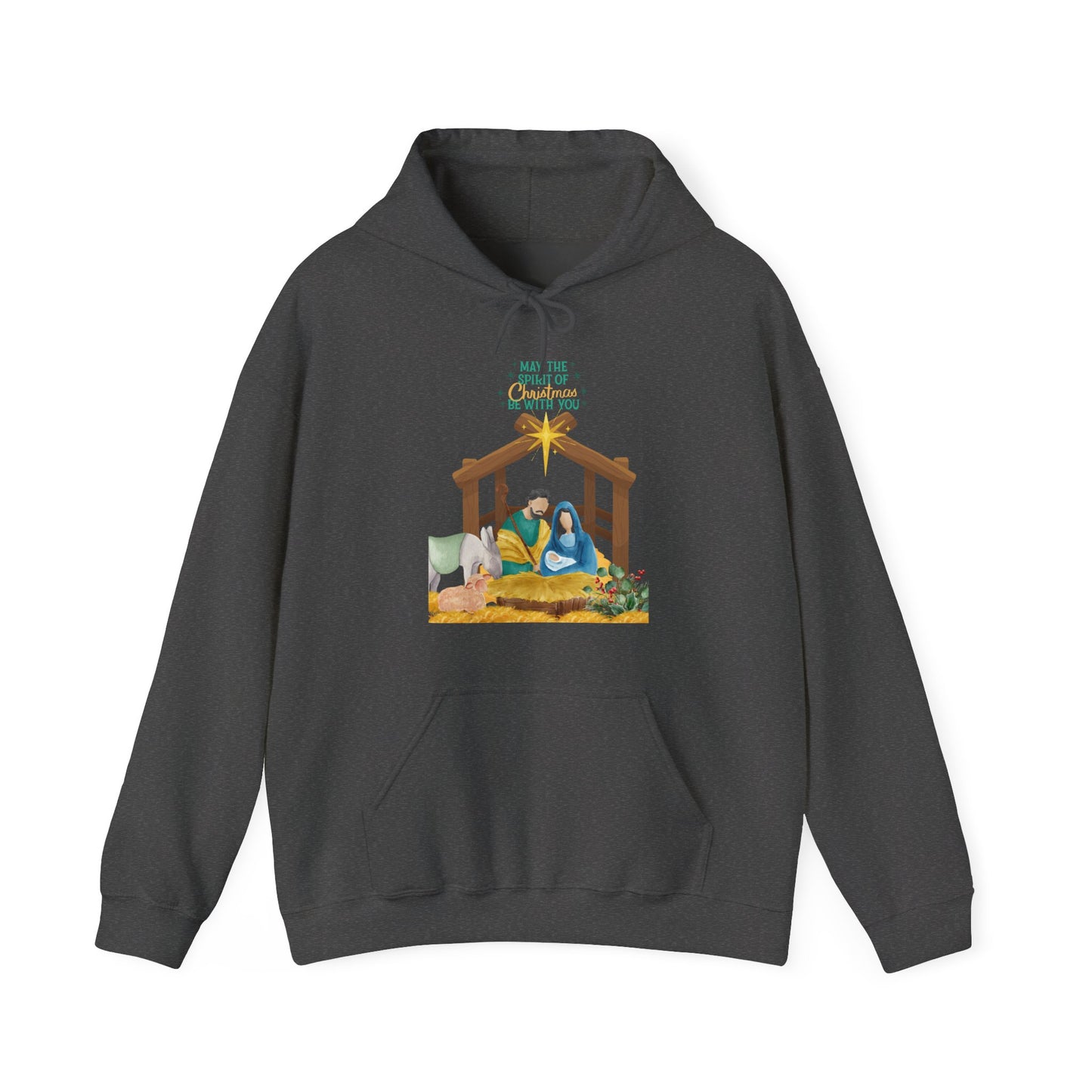 Nativity Hoodie – "For Unto Us a Child Is Born" Christmas Sweatshirt