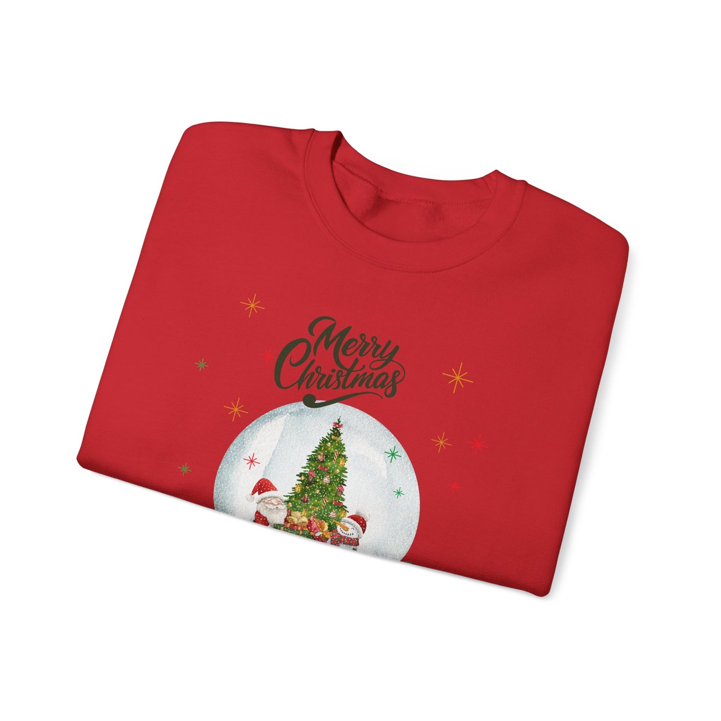 Christmas Snow Globe Sweatshirt — "Merry Christmas" Holiday Crewneck
