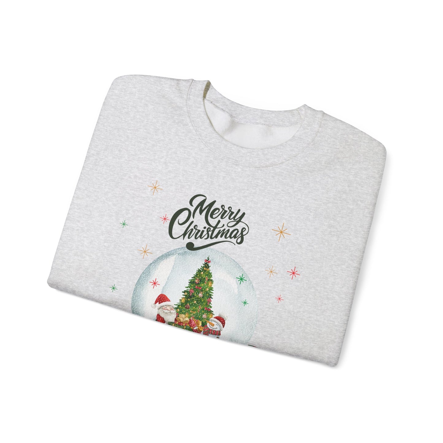 Christmas Snow Globe Sweatshirt — "Merry Christmas" Holiday Crewneck