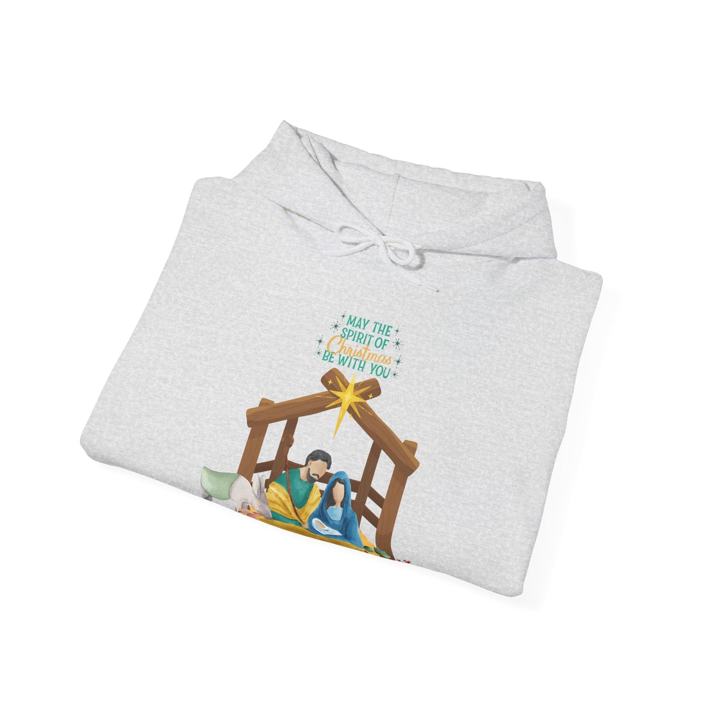 Nativity Hoodie – "For Unto Us a Child Is Born" Christmas Sweatshirt