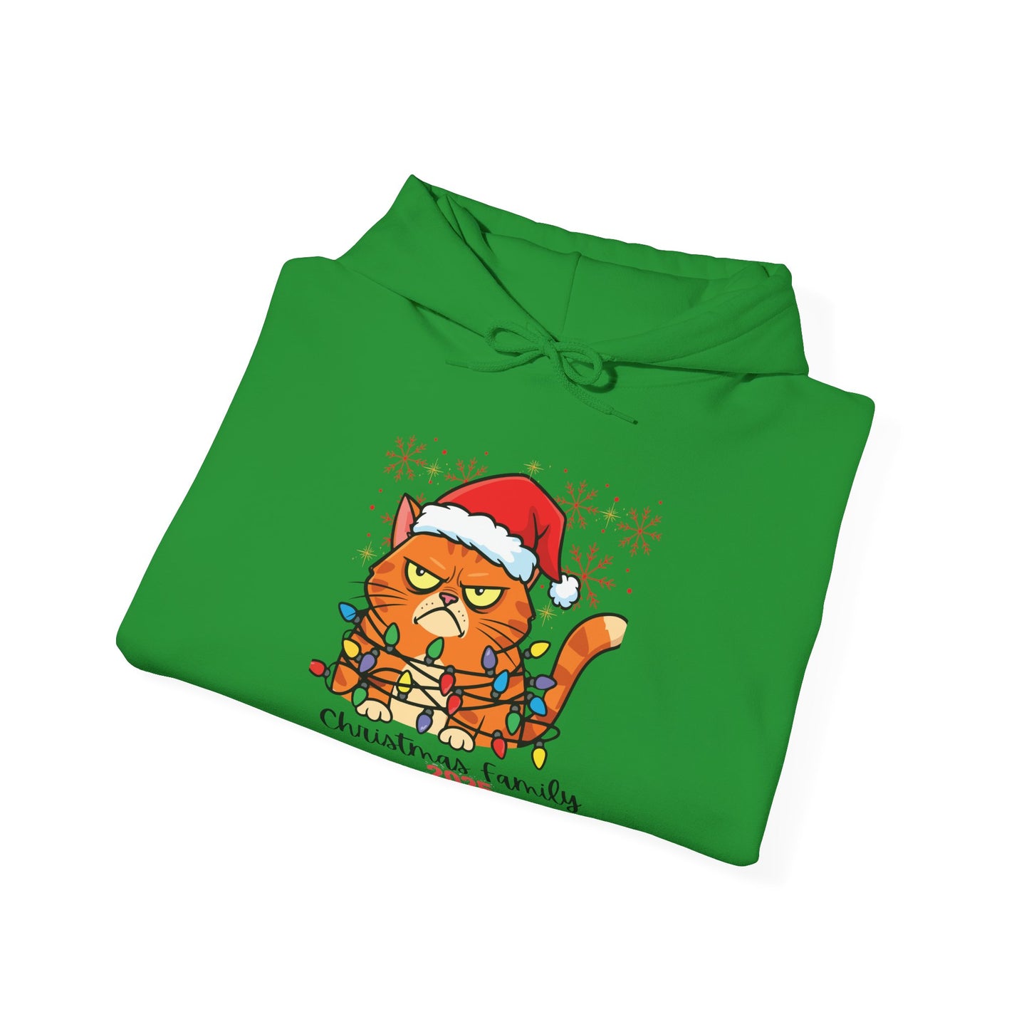 Christmas Cat Family Hoodie 2025 – Cute Santa Cat Holiday Sweatshirt