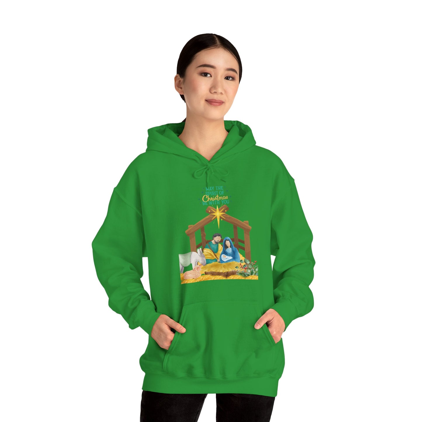 Nativity Hoodie – "For Unto Us a Child Is Born" Christmas Sweatshirt