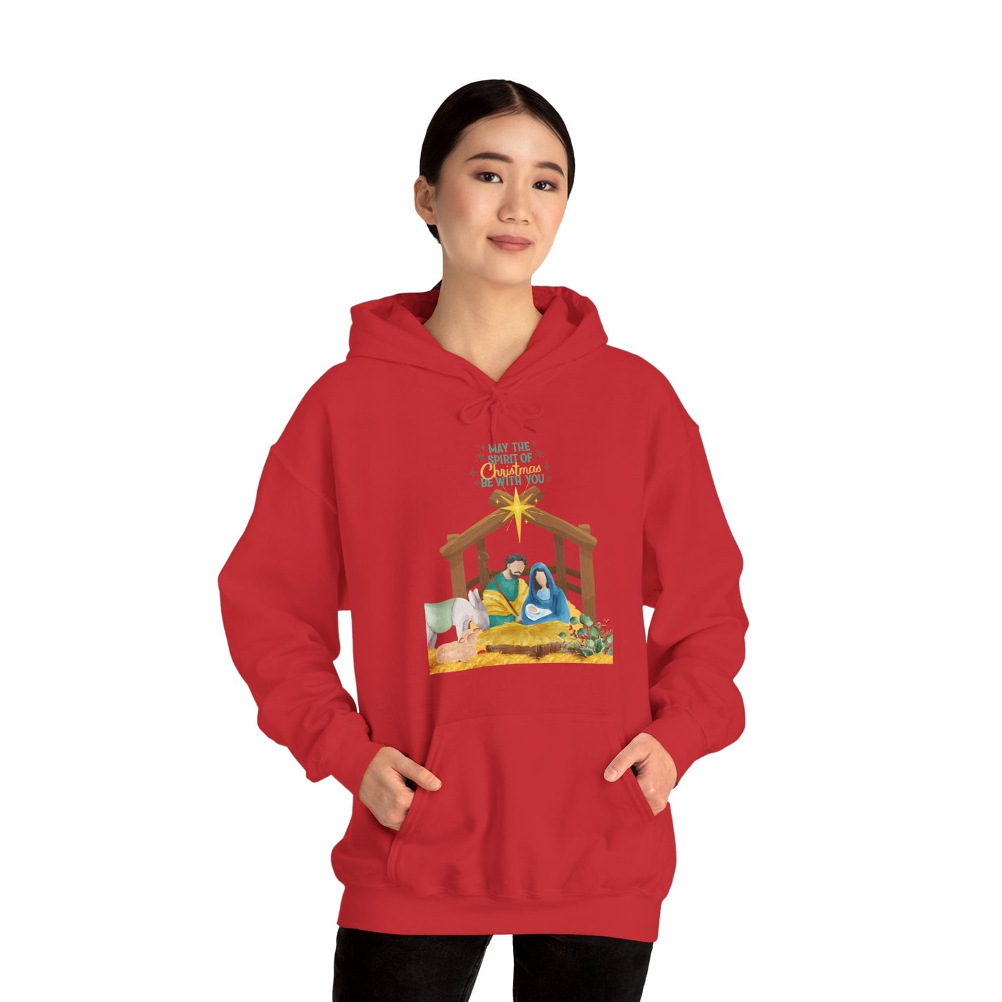 Nativity Hoodie – "For Unto Us a Child Is Born" Christmas Sweatshirt