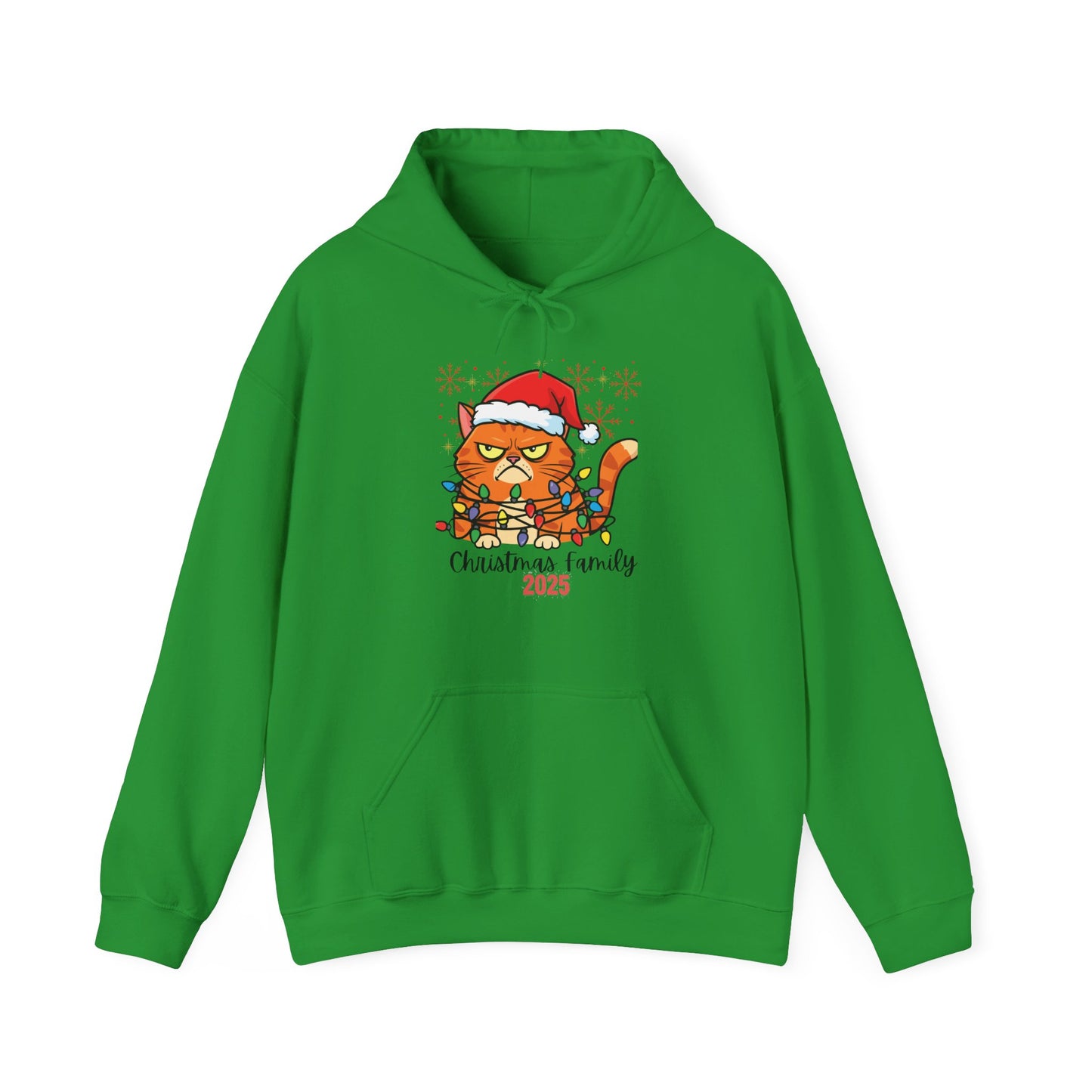 Christmas Cat Family Hoodie 2025 – Cute Santa Cat Holiday Sweatshirt