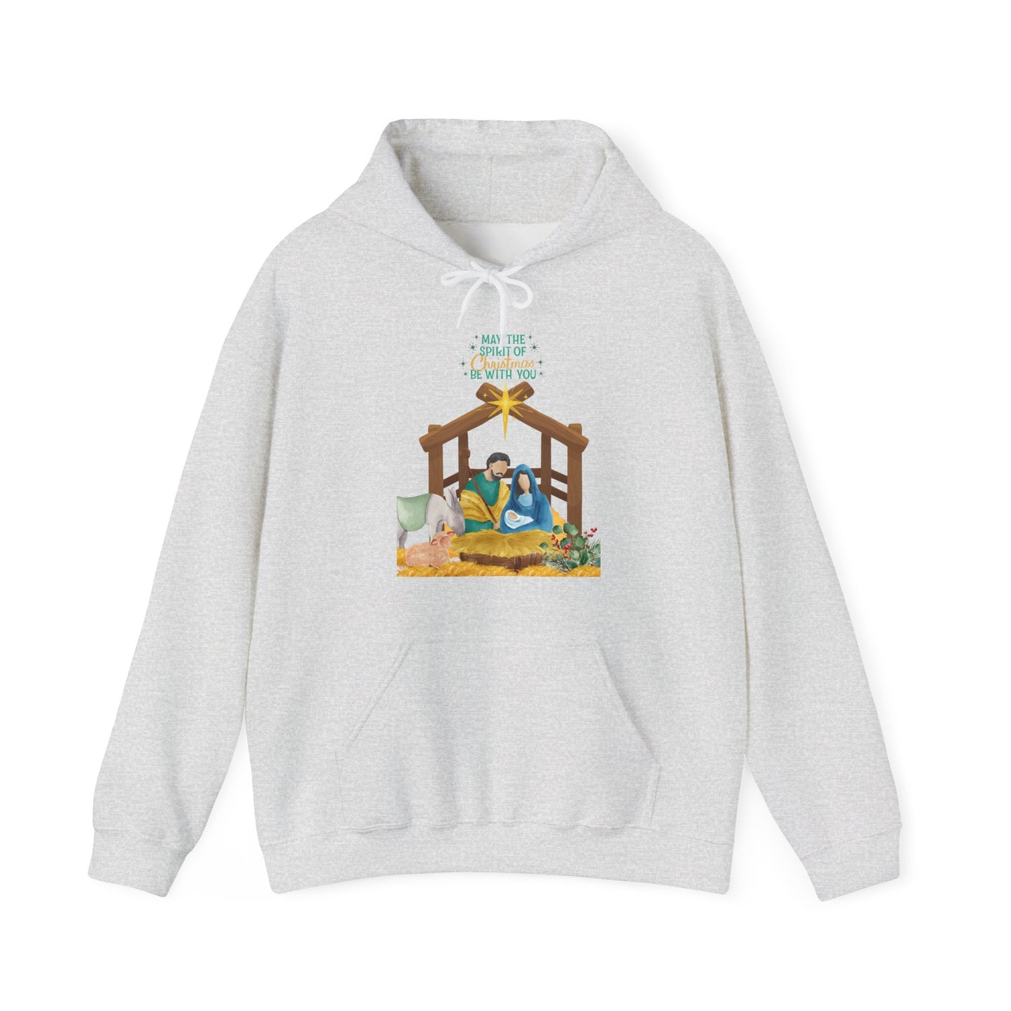 Nativity Hoodie – "For Unto Us a Child Is Born" Christmas Sweatshirt