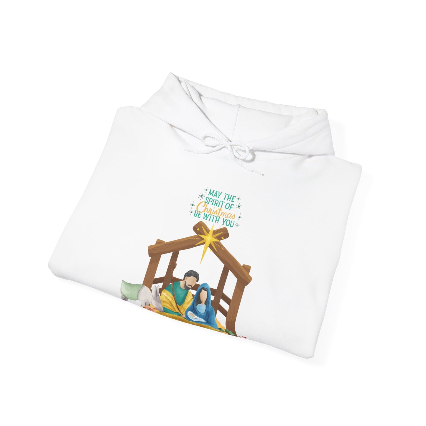 Nativity Hoodie – "For Unto Us a Child Is Born" Christmas Sweatshirt