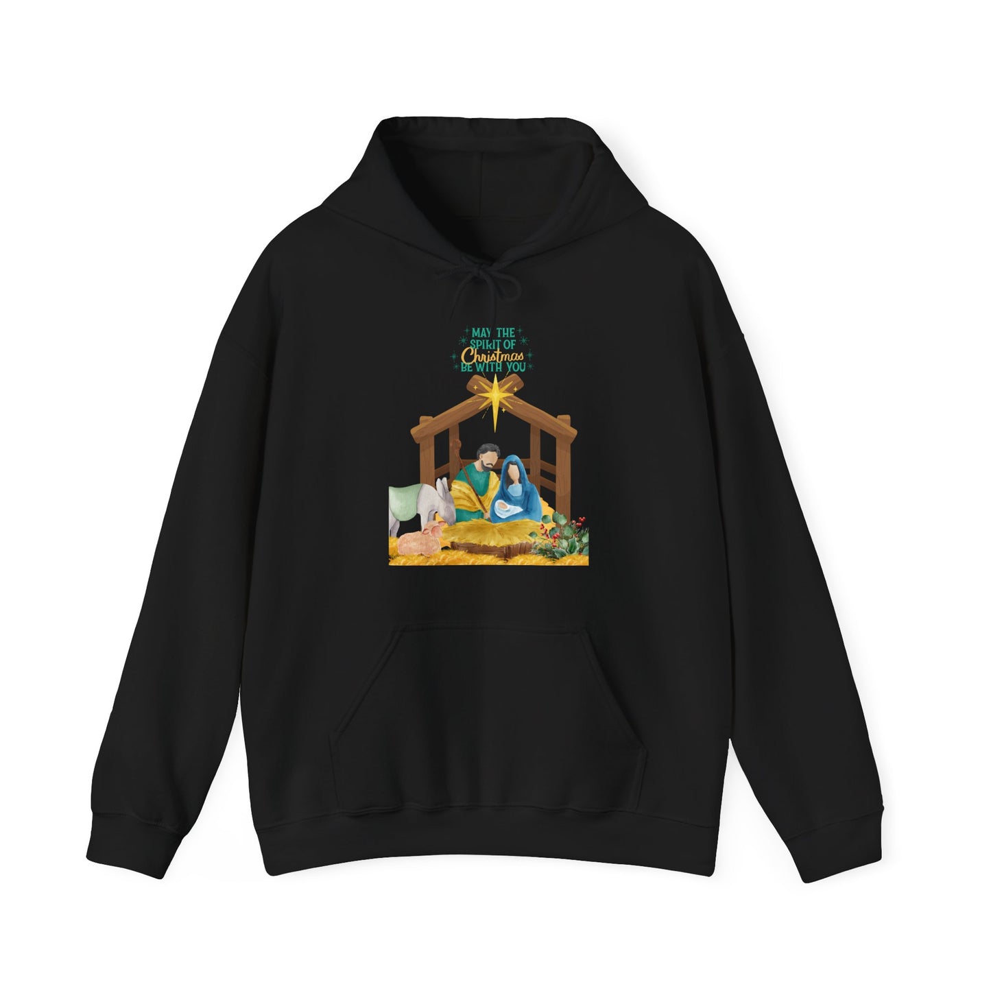 Nativity Hoodie – "For Unto Us a Child Is Born" Christmas Sweatshirt