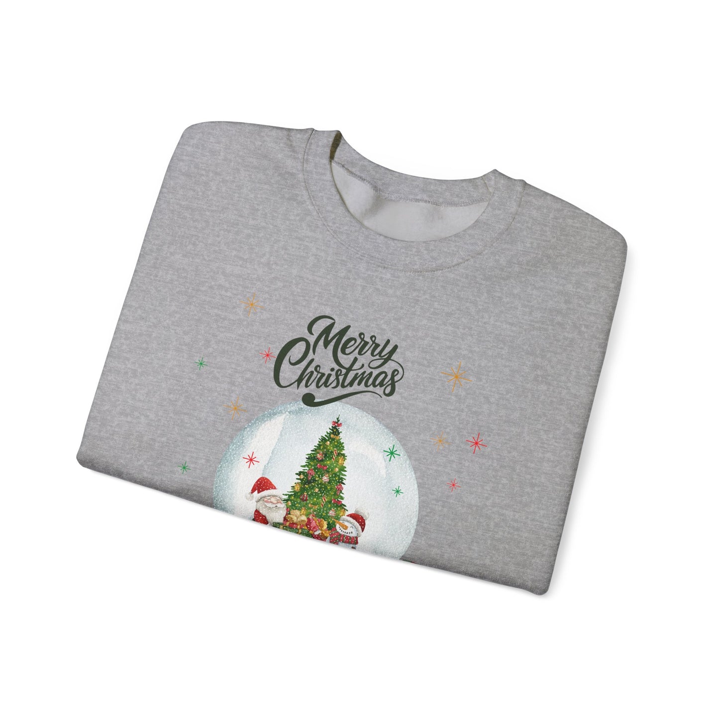 Christmas Snow Globe Sweatshirt — "Merry Christmas" Holiday Crewneck