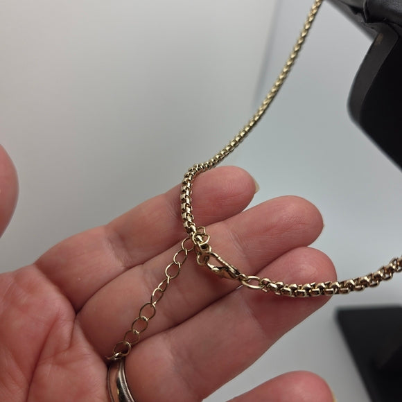 STATE Gold Silver Praying Hands MEDALLION Necklace