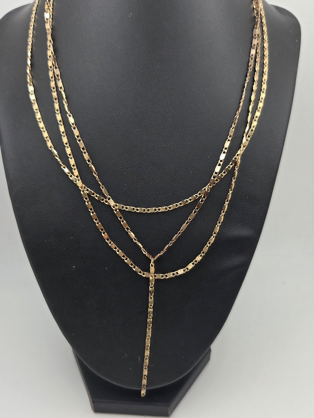 SUGARFIX by BaubleBar Goldfarbene dreilagige Y-Halskette