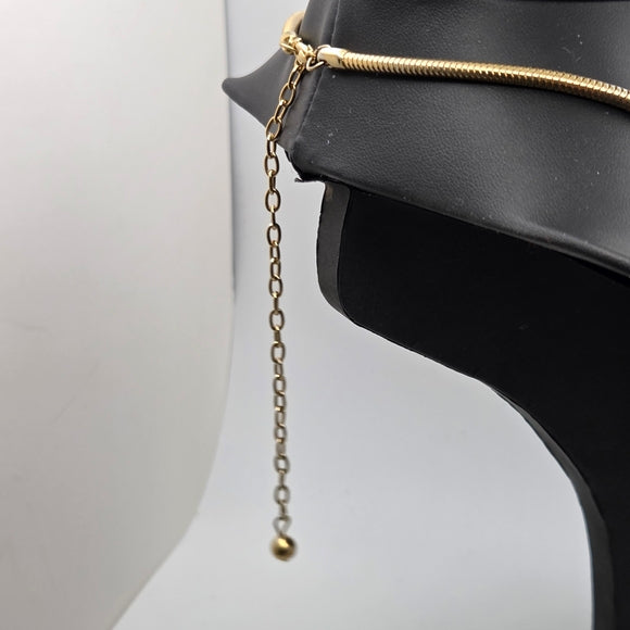 Vintage Gold Tone Necklace Snake Chain